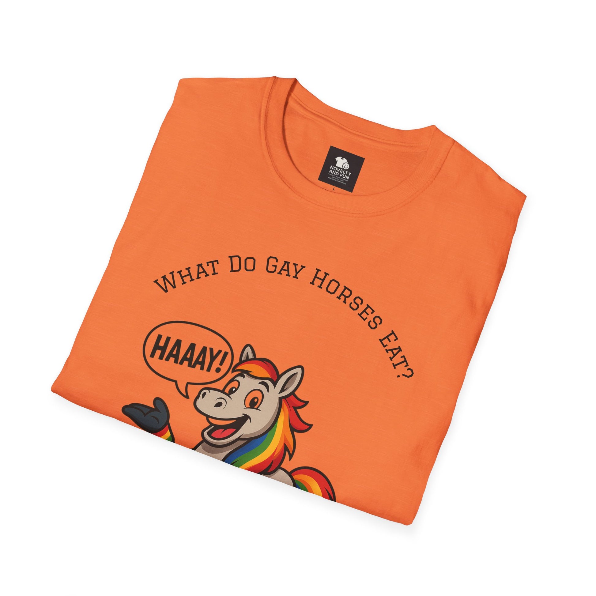 Rainbow Horse Humor T-Shirt, Gay Pride Tee, Funny Animal Shirt, LGBT Unisex