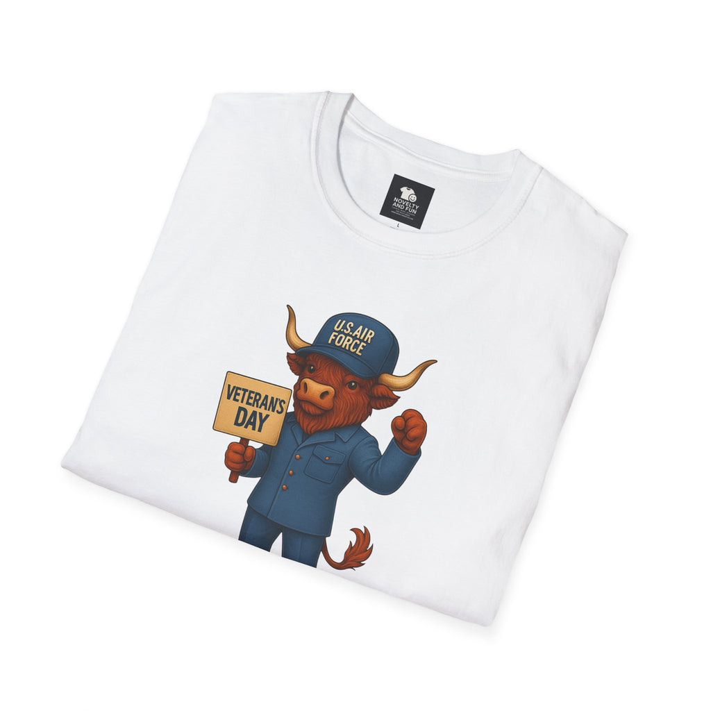 Air Force Veteran's Day Highland Cow T-Shirt