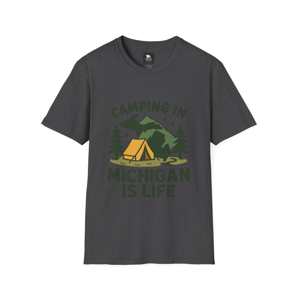 Michigan Camping Is Life T-Shirt - Outdoor Adventure Tee