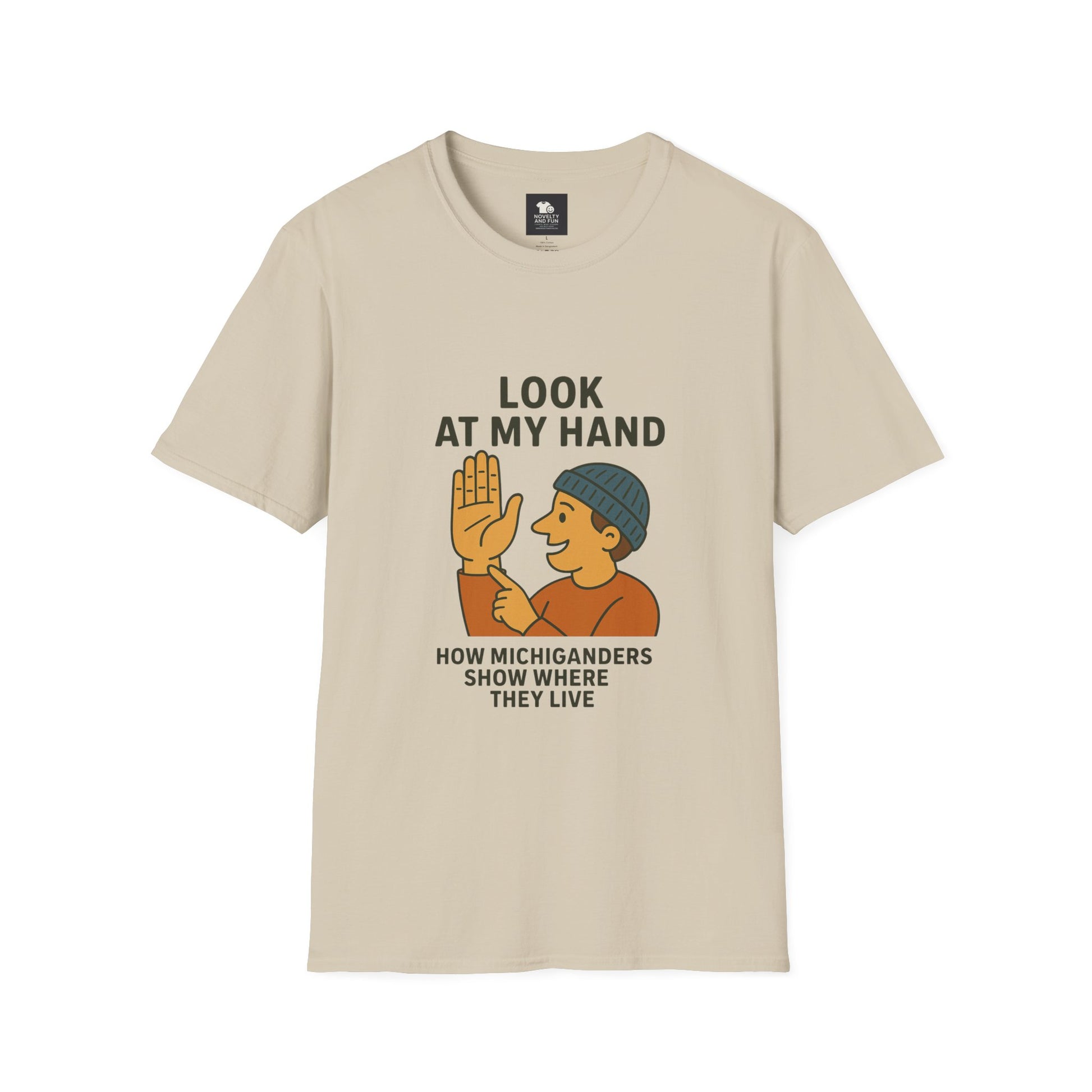 Michigan How to Show Where You Live T-Shirt, Funny Graphic Tee, Unique Gift