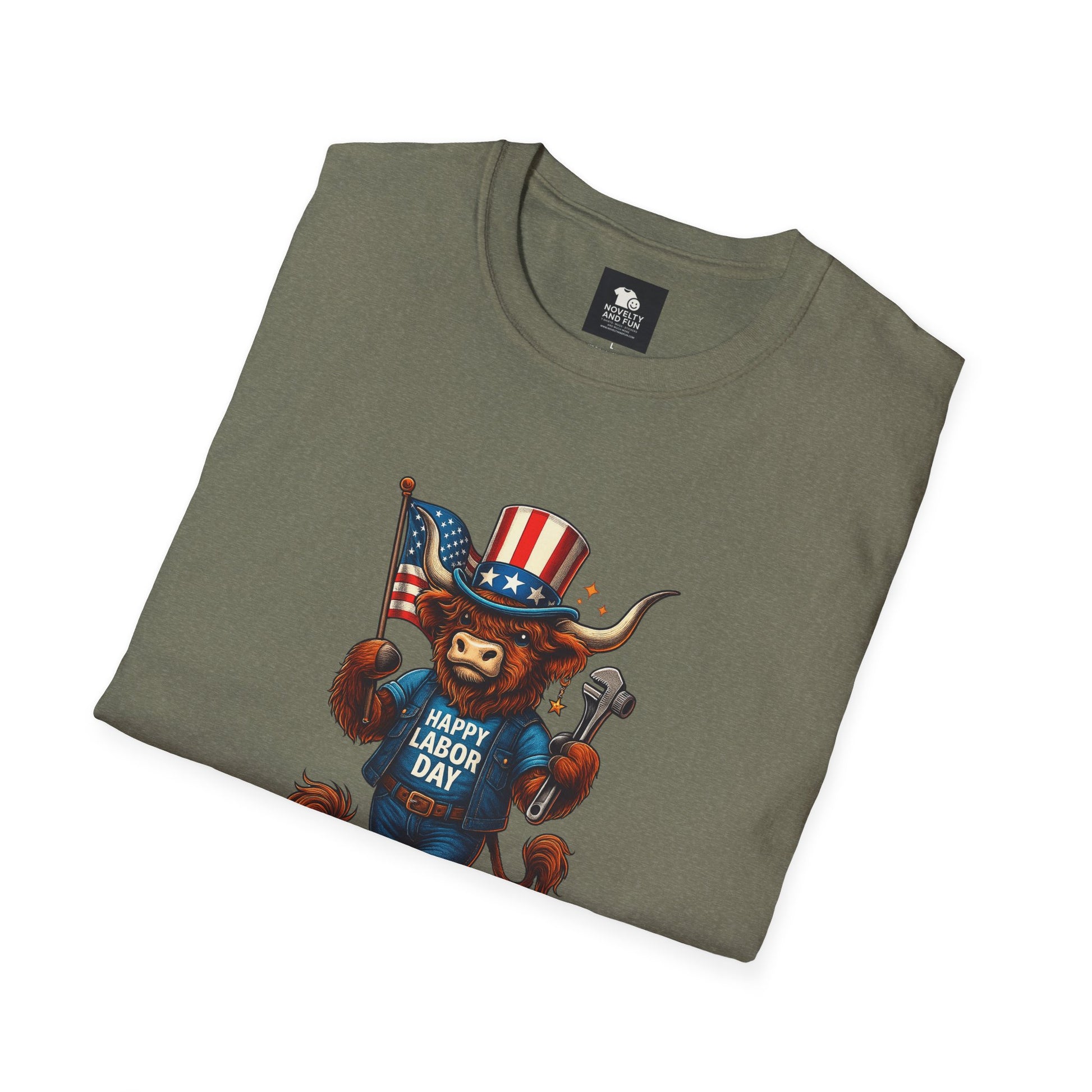 Happy Labor Day Highland Cow T-Shirt