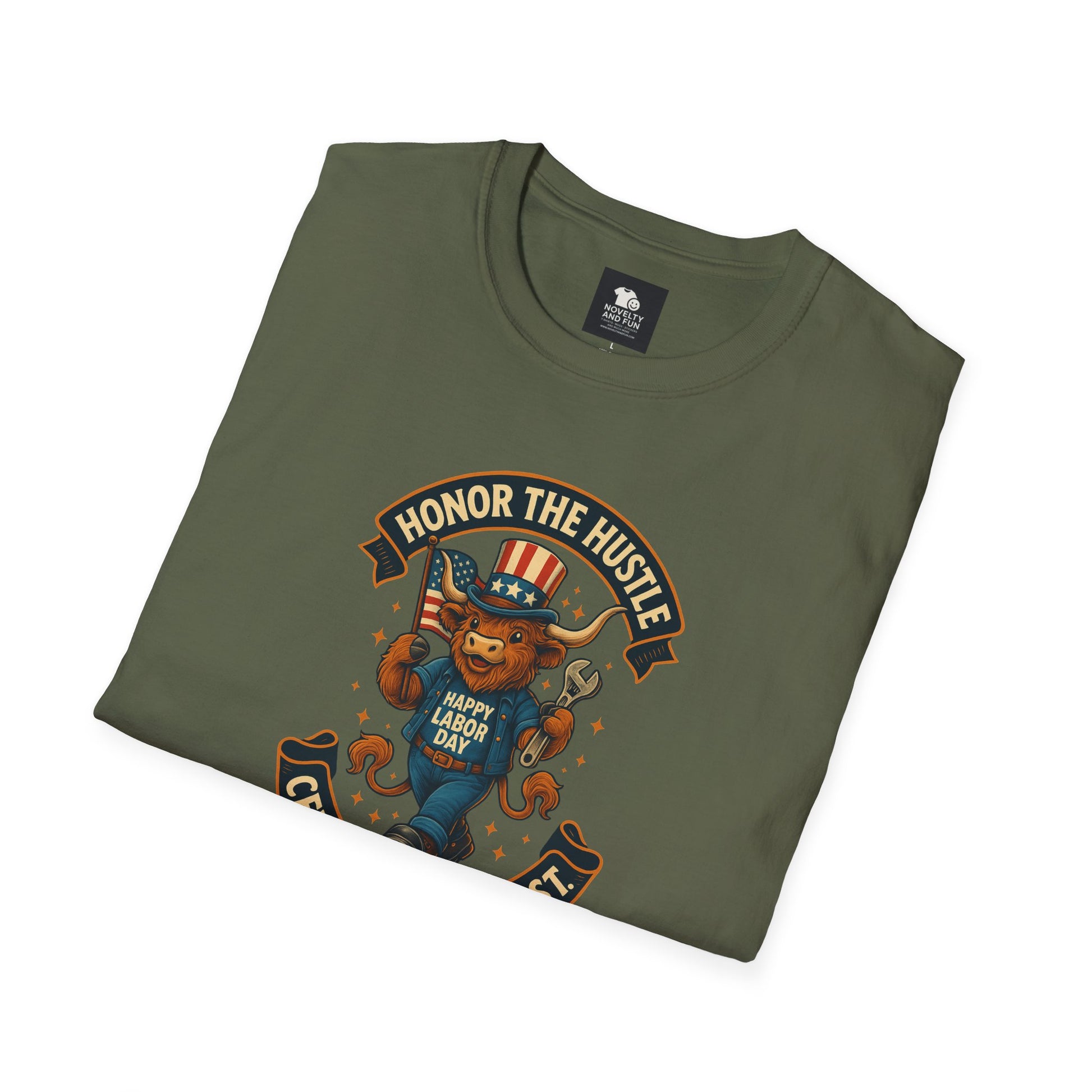 Celebrate Labor Day with Our Happy Highland Cow T-Shirt!