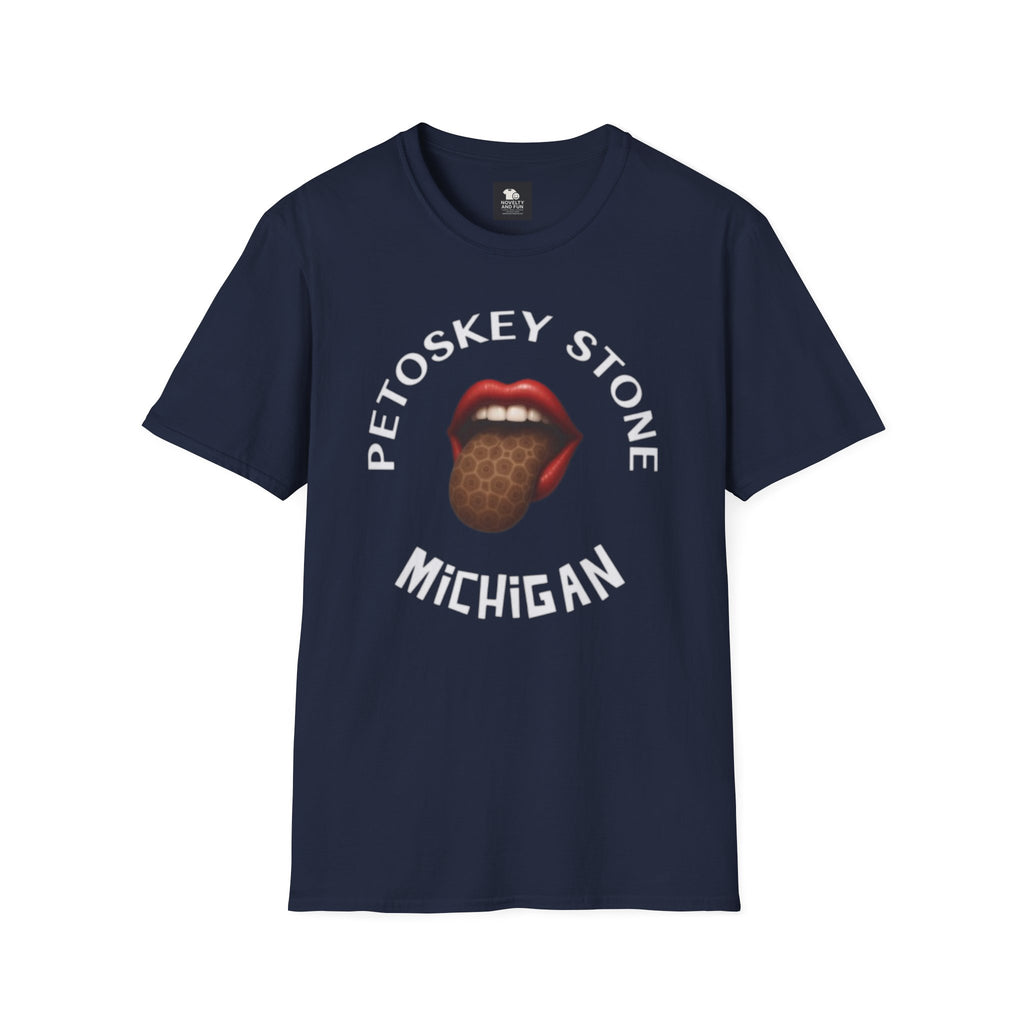 Graphic Tee with Petoskey Stone Licker! Michigan Lake Style