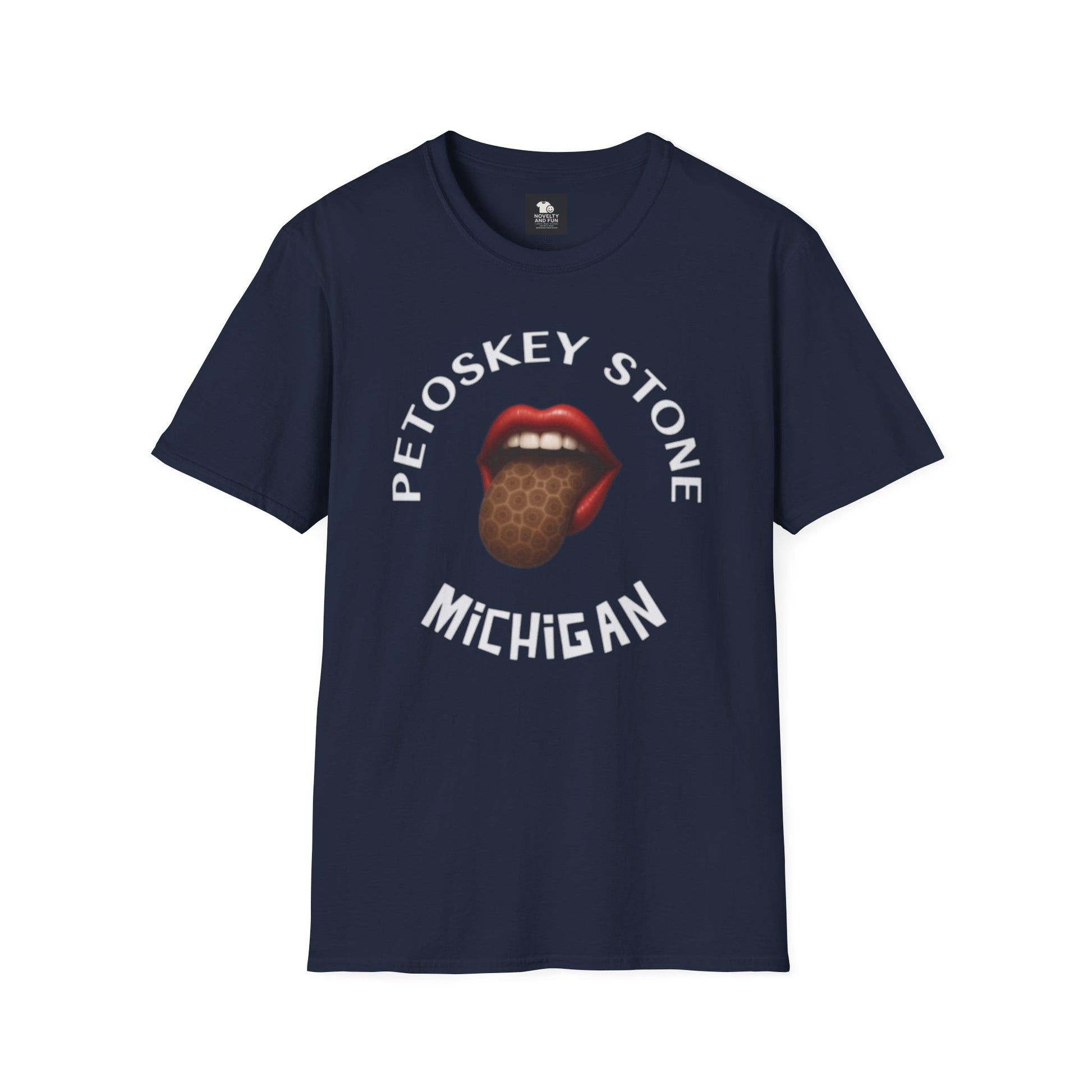 Graphic Tee with Petoskey Stone Licker! Michigan Lake Style