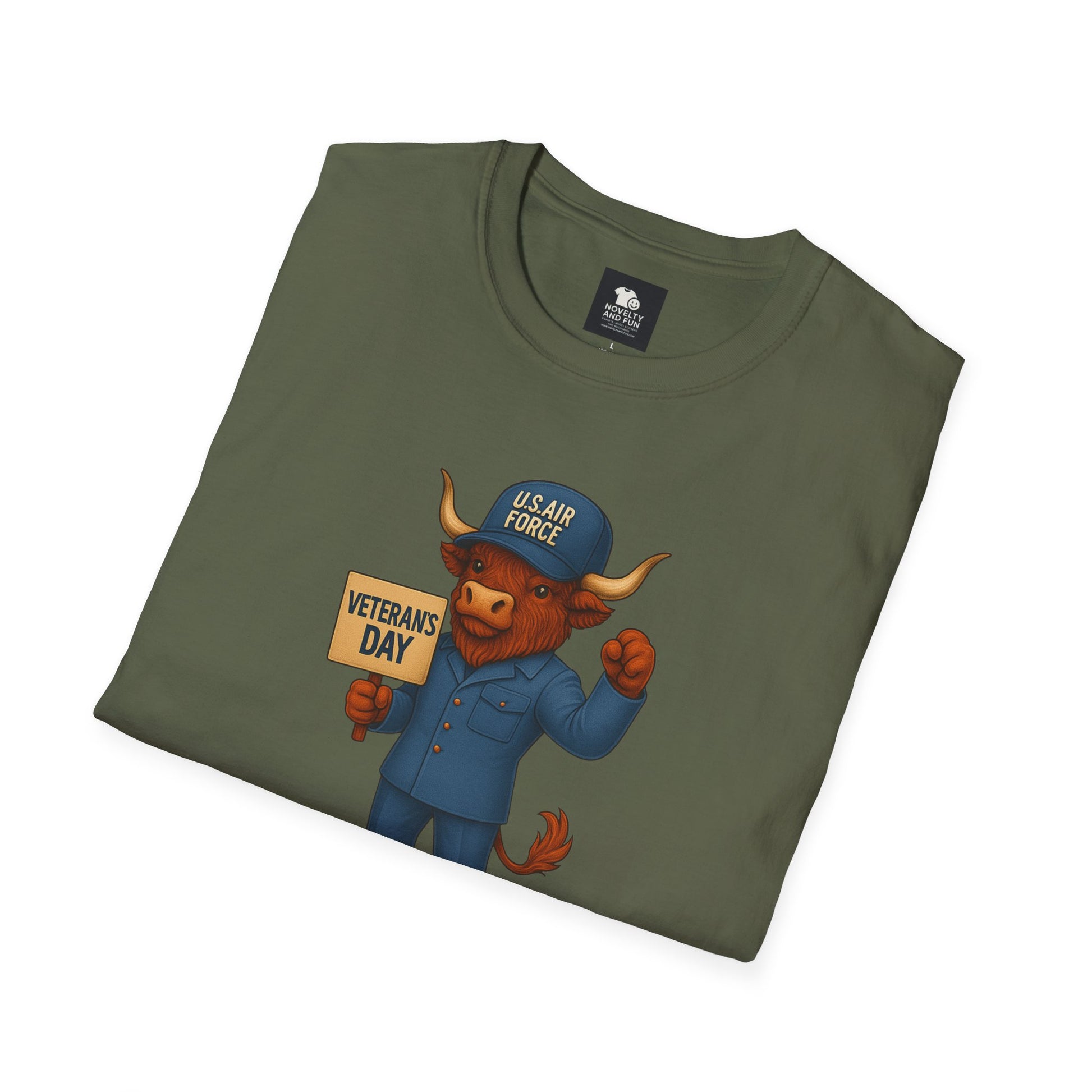 Air Force Veteran's Day Highland Cow T-Shirt