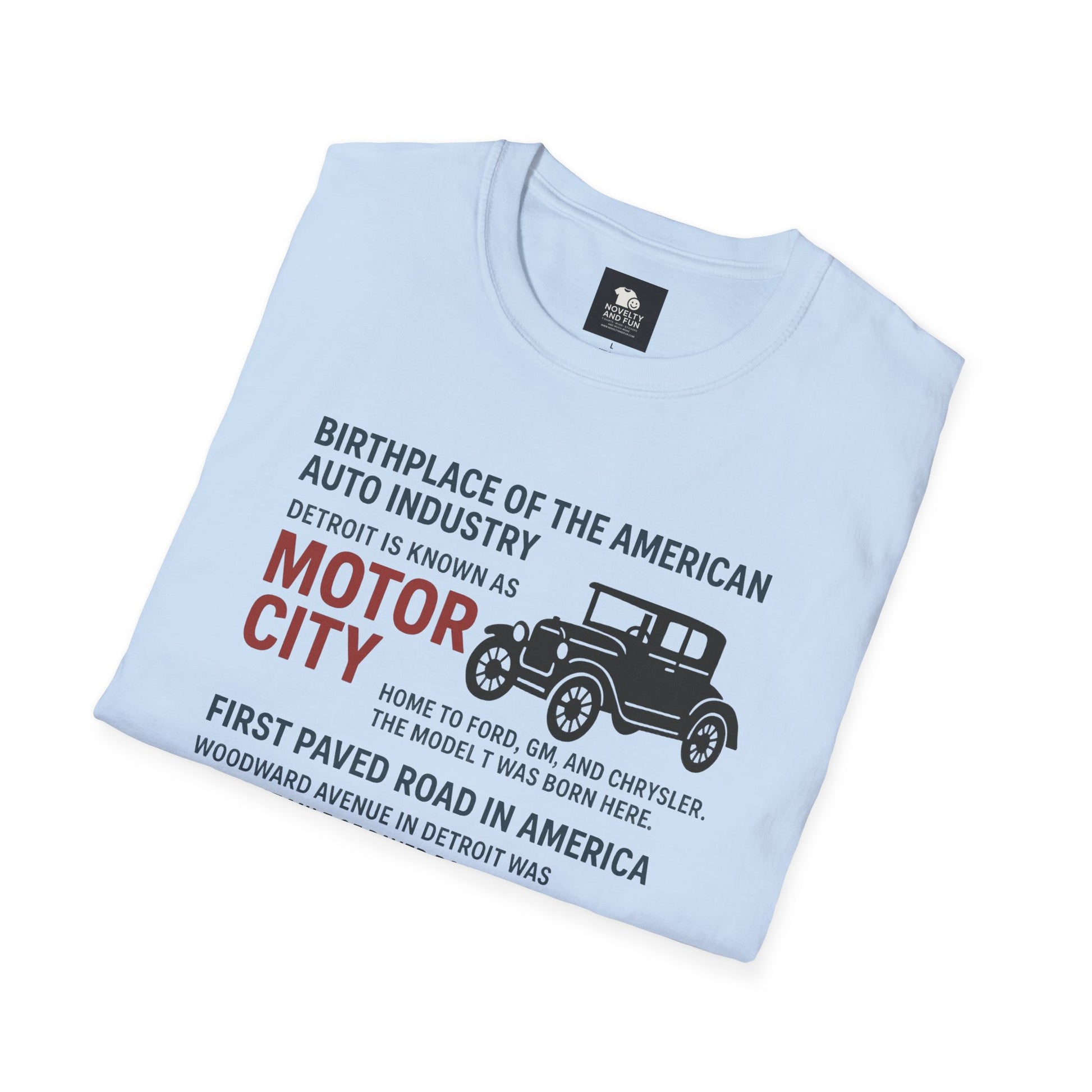 Motor City T-Shirt - Detroit Auto Heritage Vintage Car Lover Gift