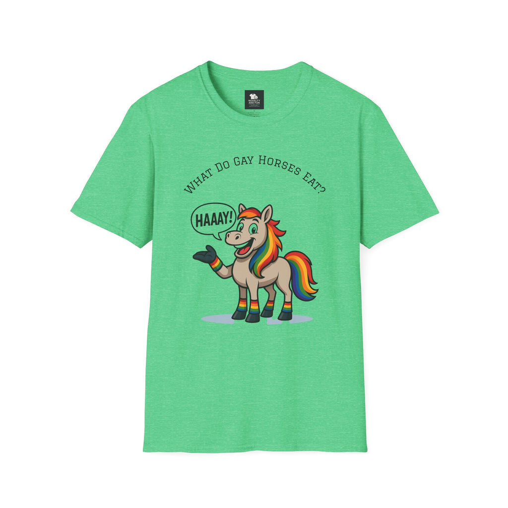 Rainbow Horse Humor T-Shirt, Gay Pride Tee, Funny Animal Shirt, LGBT Unisex