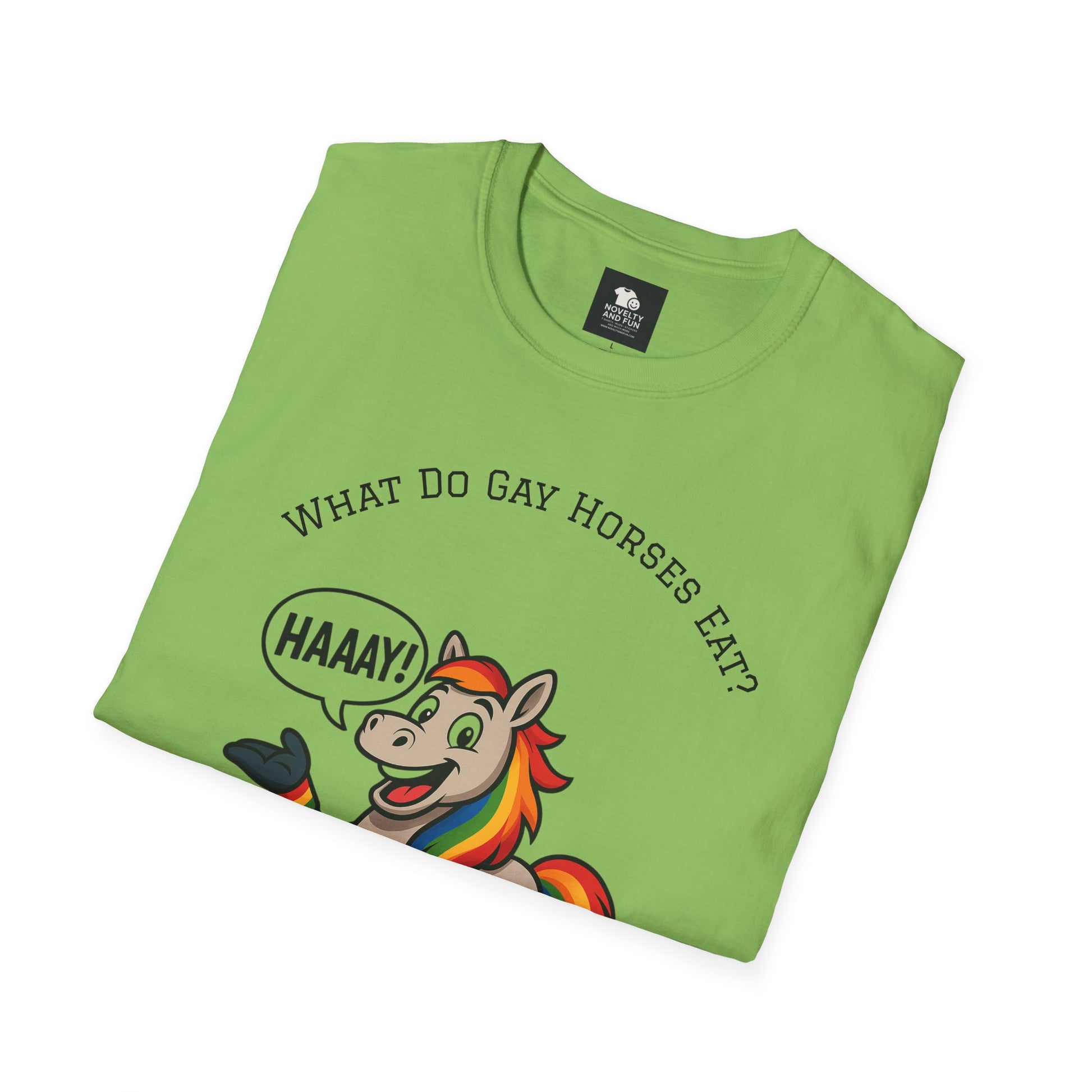 Rainbow Horse Humor T-Shirt, Gay Pride Tee, Funny Animal Shirt, LGBT Unisex