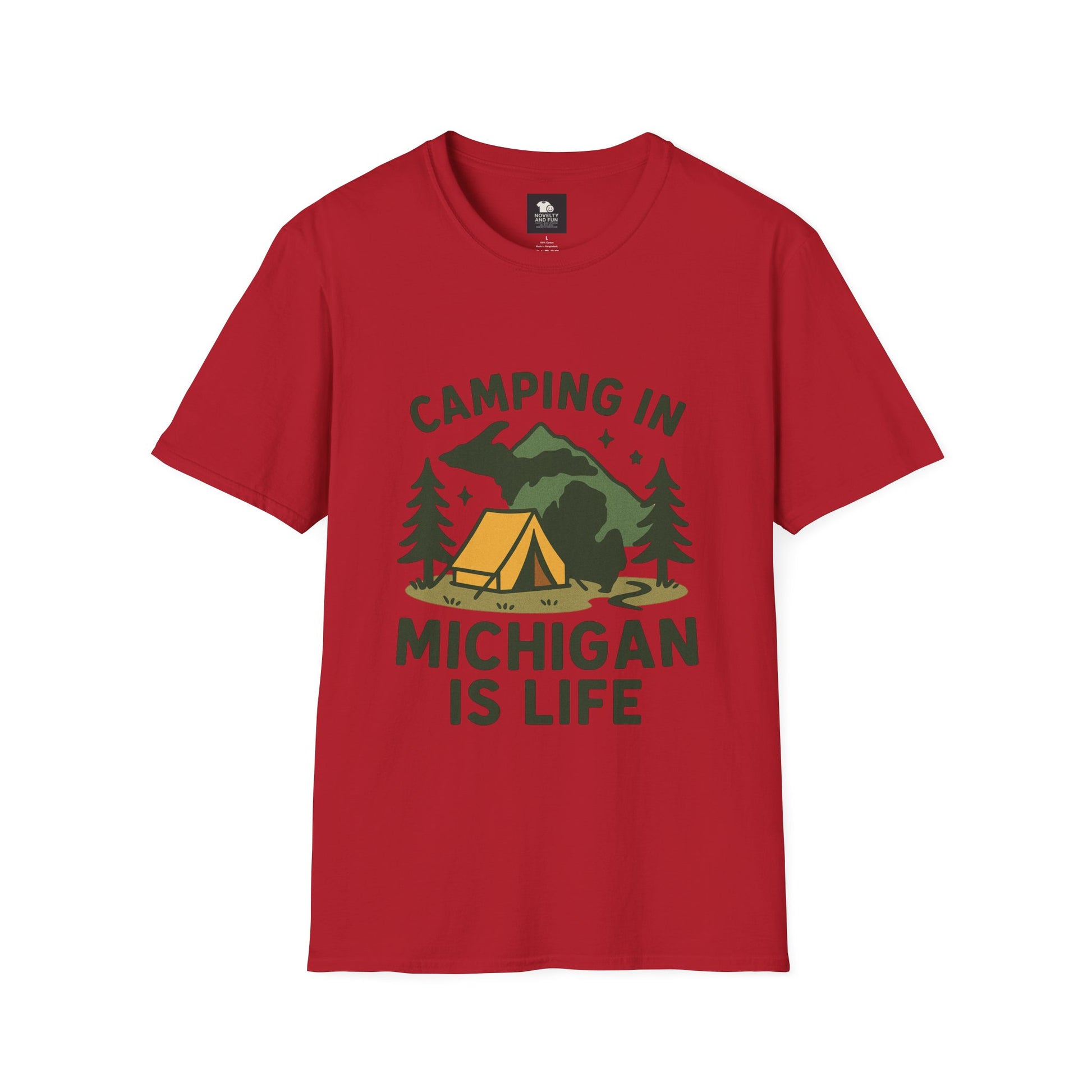Michigan Camping Is Life T-Shirt - Outdoor Adventure Tee