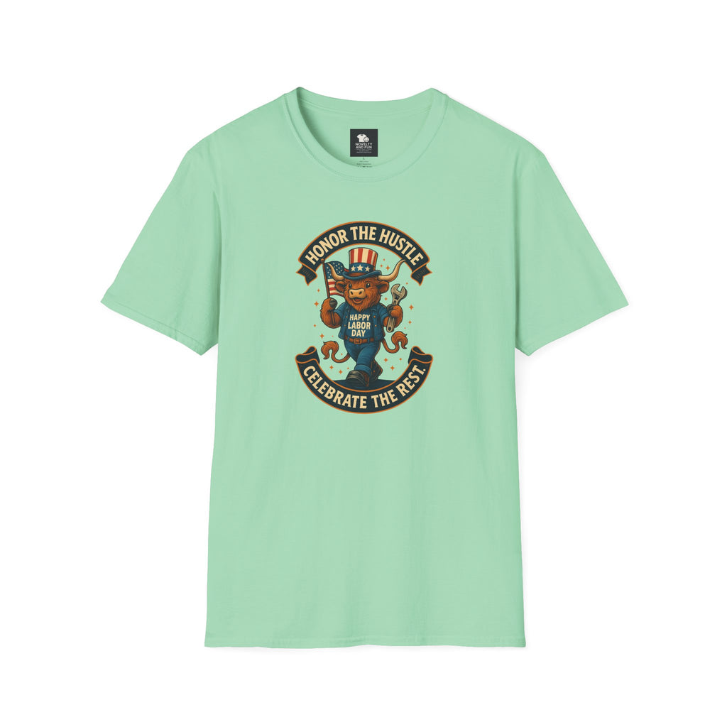 Celebrate Labor Day with Our Happy Highland Cow T-Shirt!