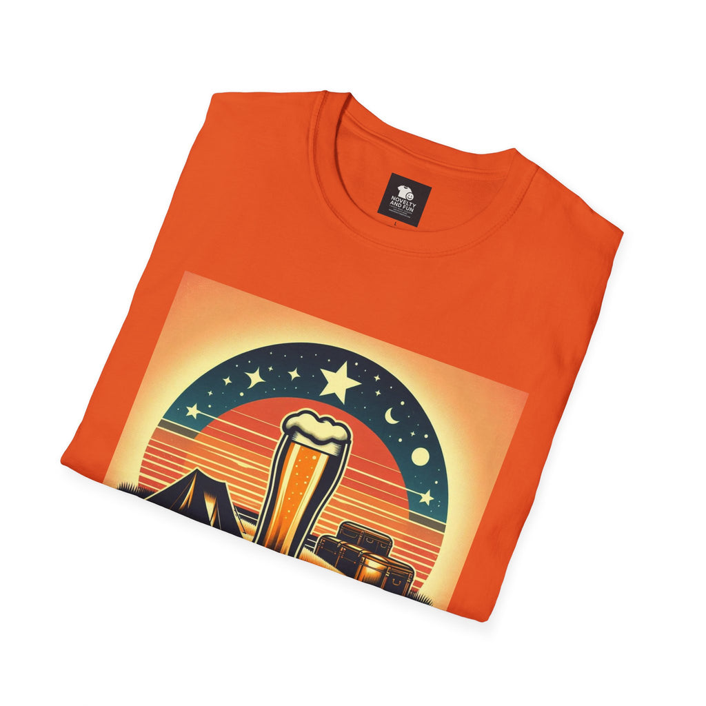 Vintage Beer Graphic Unisex T-Shirt | Retro Style Tee for Beer Lovers and Camping