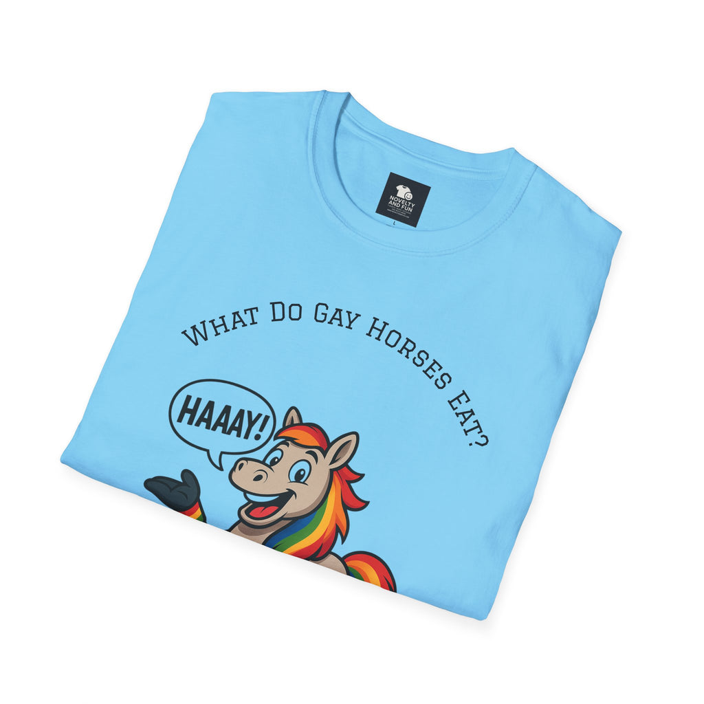 Rainbow Horse Humor T-Shirt, Gay Pride Tee, Funny Animal Shirt, LGBT Unisex