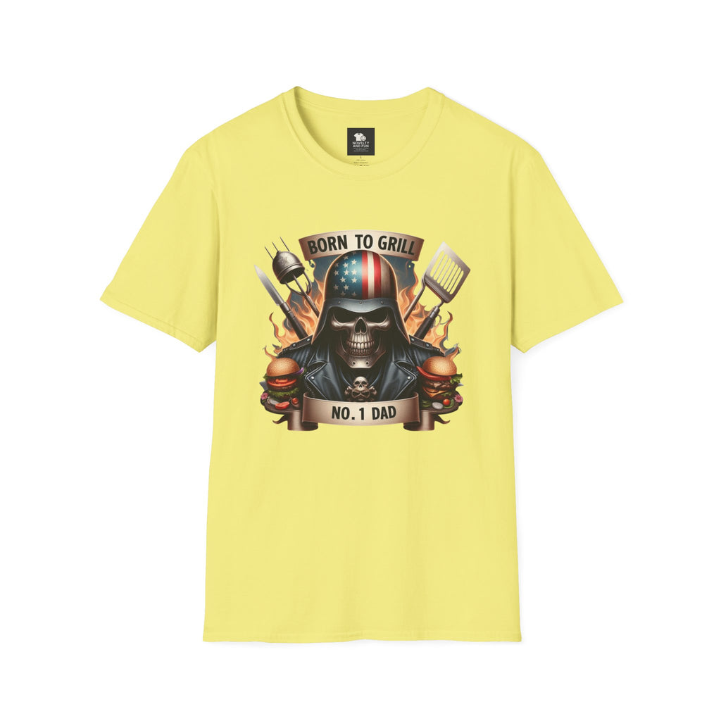 Born to Grill No. 1 Dad T-Shirt - Perfect Gift for Father's Day & BBQ Lovers