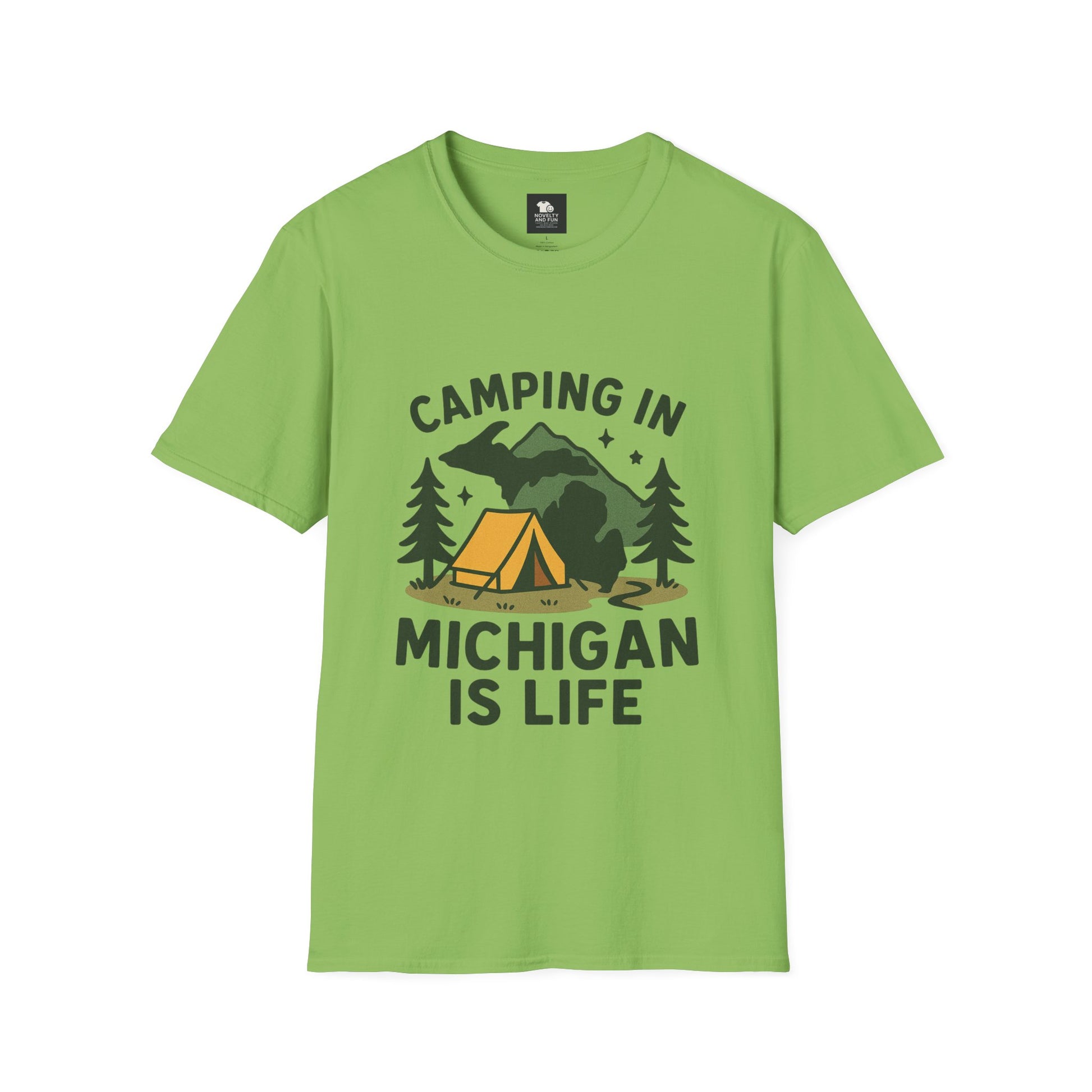 Michigan Camping Is Life T-Shirt - Outdoor Adventure Tee