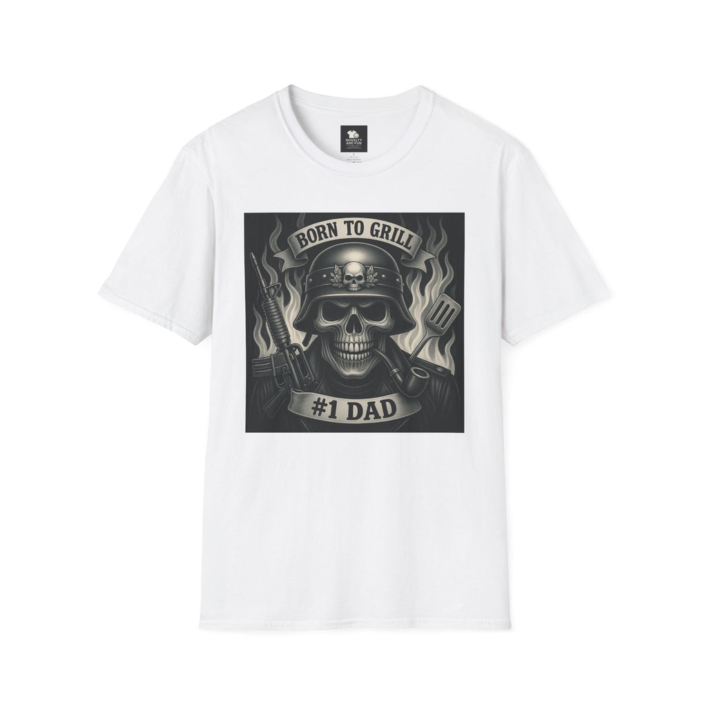 Born to Grill Dad T-Shirt, Skull Design Tee, Father's Day Gift, BBQ Lover