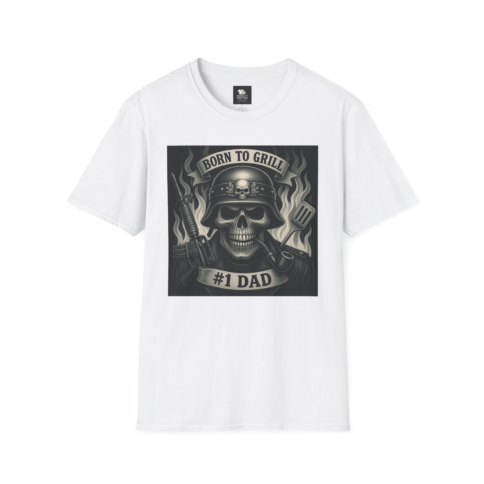 Born to Grill Dad T-Shirt, Skull Design Tee, Father's Day Gift, BBQ Lover
