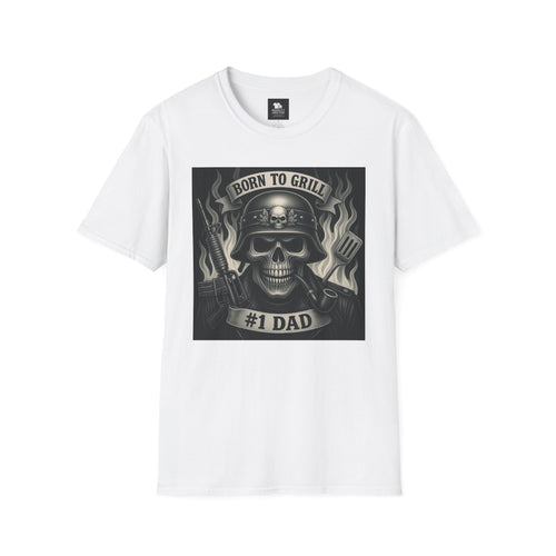 Born to Grill Dad T-Shirt, Skull Design Tee, Father's Day Gift, BBQ Lover