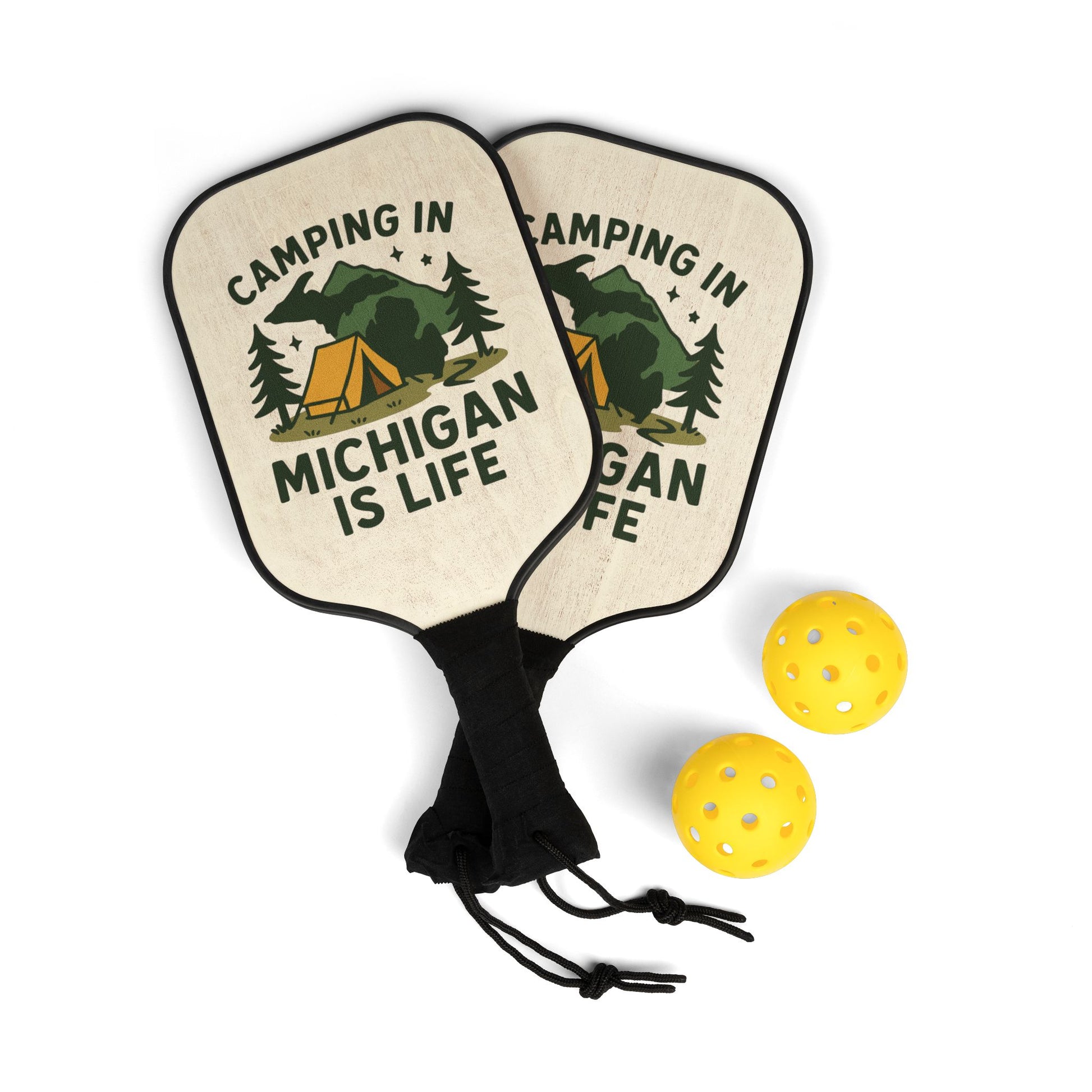 Pickleball Paddle Set, Adventure Gear for Outdoors Lovers, Fun Sports Gift, Outdoor Game Set, Camping Pickleball Kit