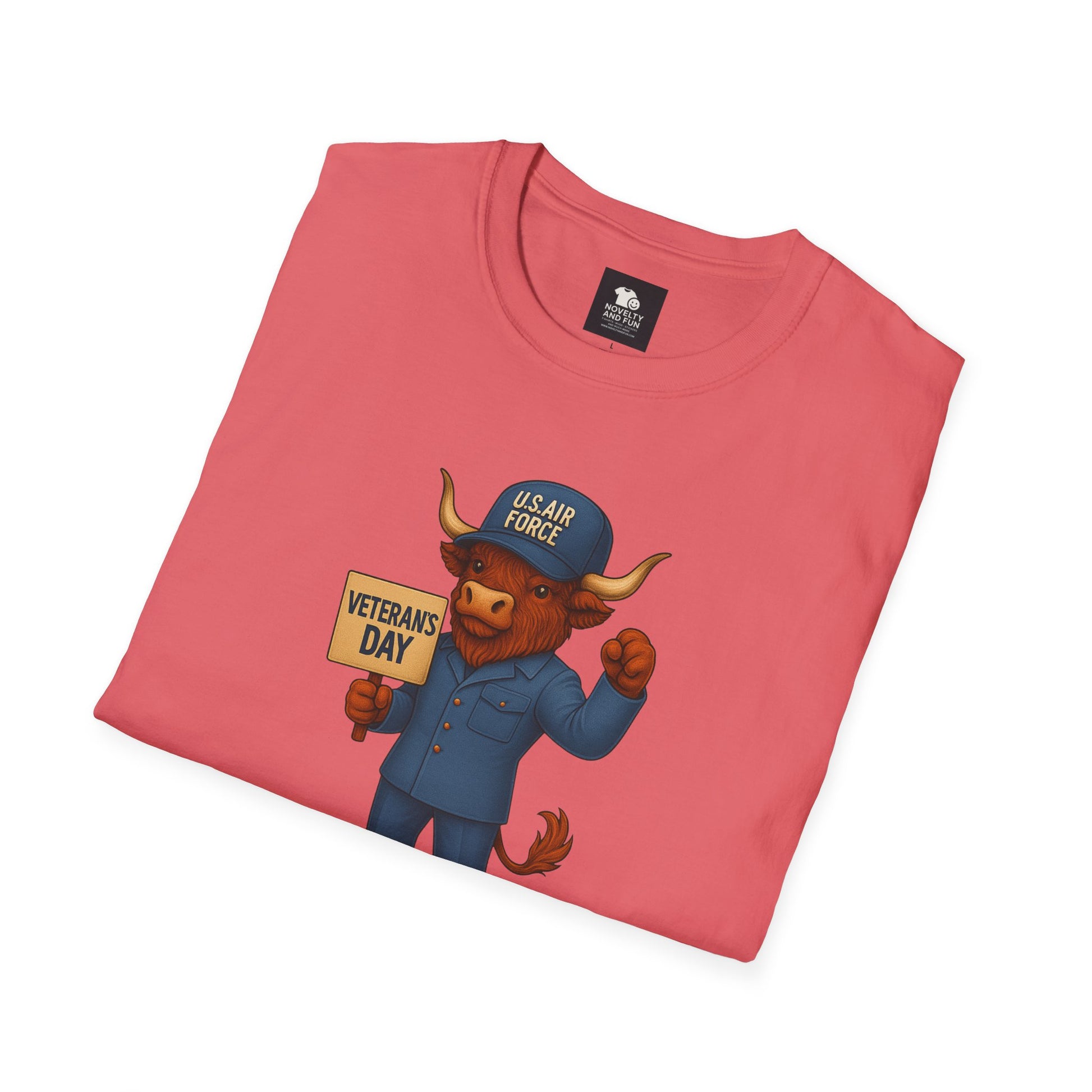 Air Force Veteran's Day Highland Cow T-Shirt