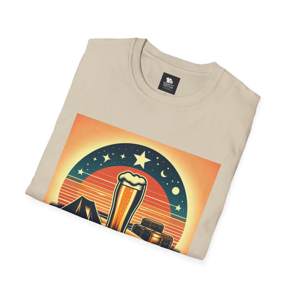 Vintage Beer Graphic Unisex T-Shirt | Retro Style Tee for Beer Lovers and Camping