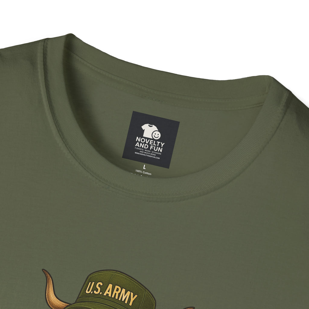 Veteran's Day Army Highland Cow T-Shirt