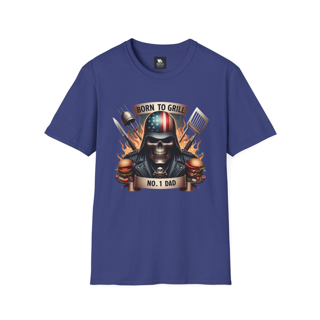 Born to Grill No. 1 Dad T-Shirt - Perfect Gift for Father's Day & BBQ Lovers