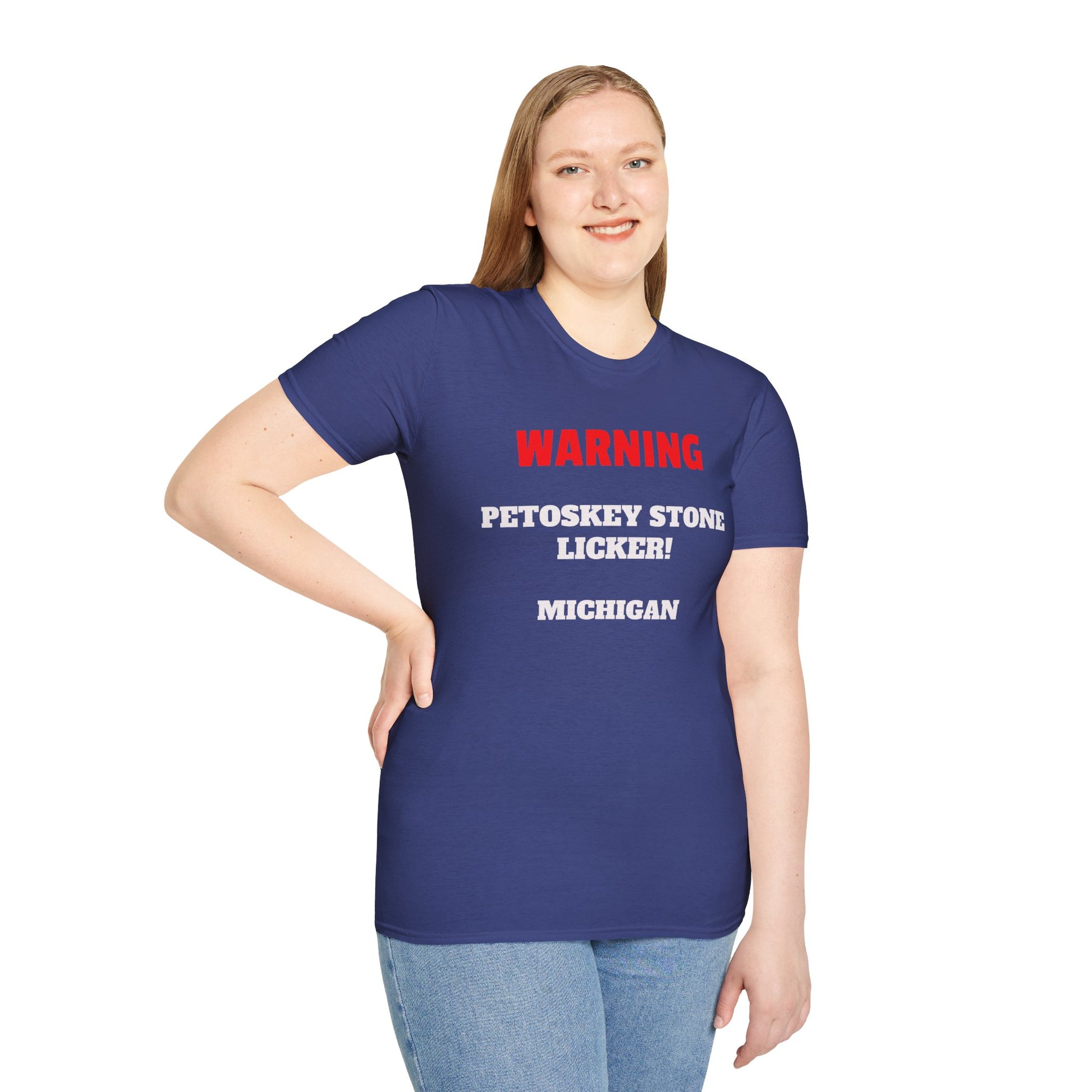 Petoskey Stone Licker Unisex Softstyle T-Shirt - Perfect for Michigan Lovers