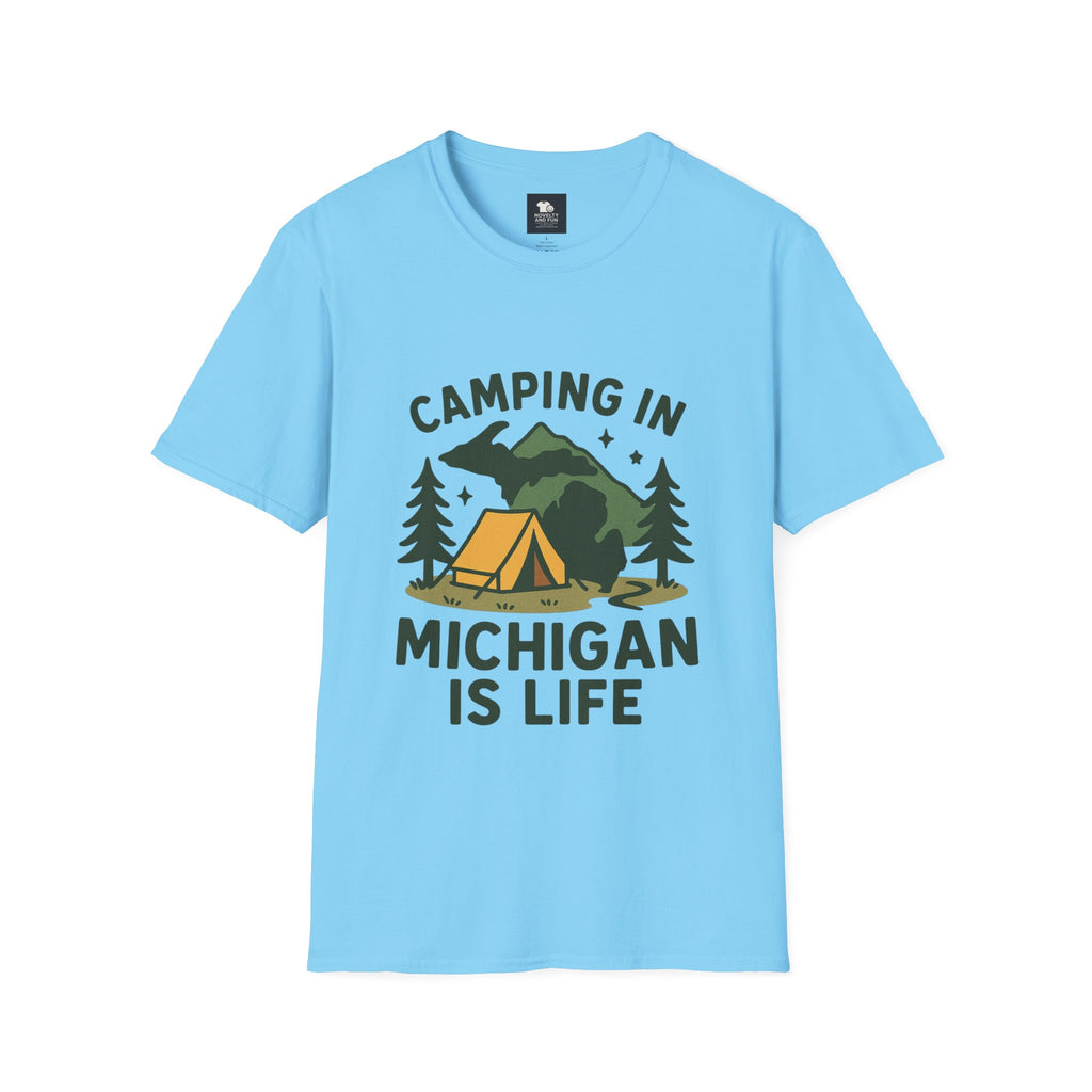 Michigan Camping Is Life T-Shirt - Outdoor Adventure Tee