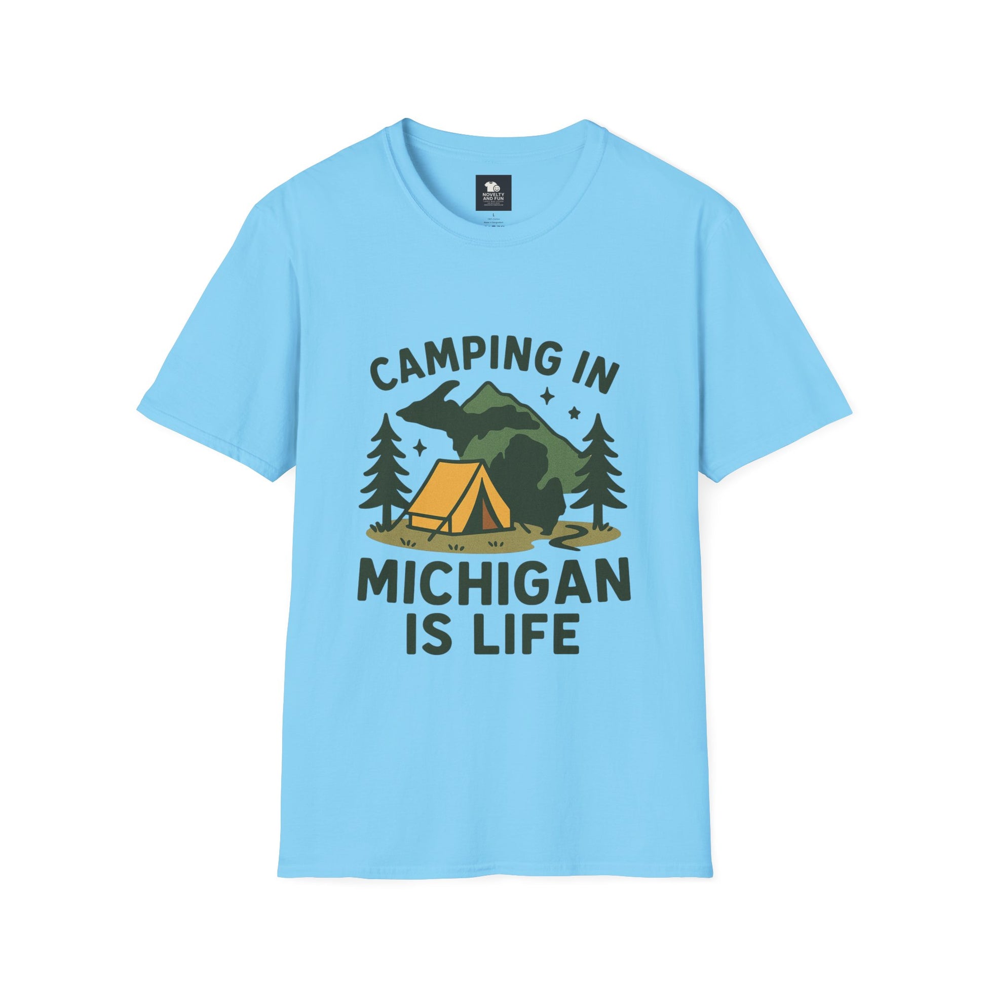 Michigan Camping Is Life T-Shirt - Outdoor Adventure Tee