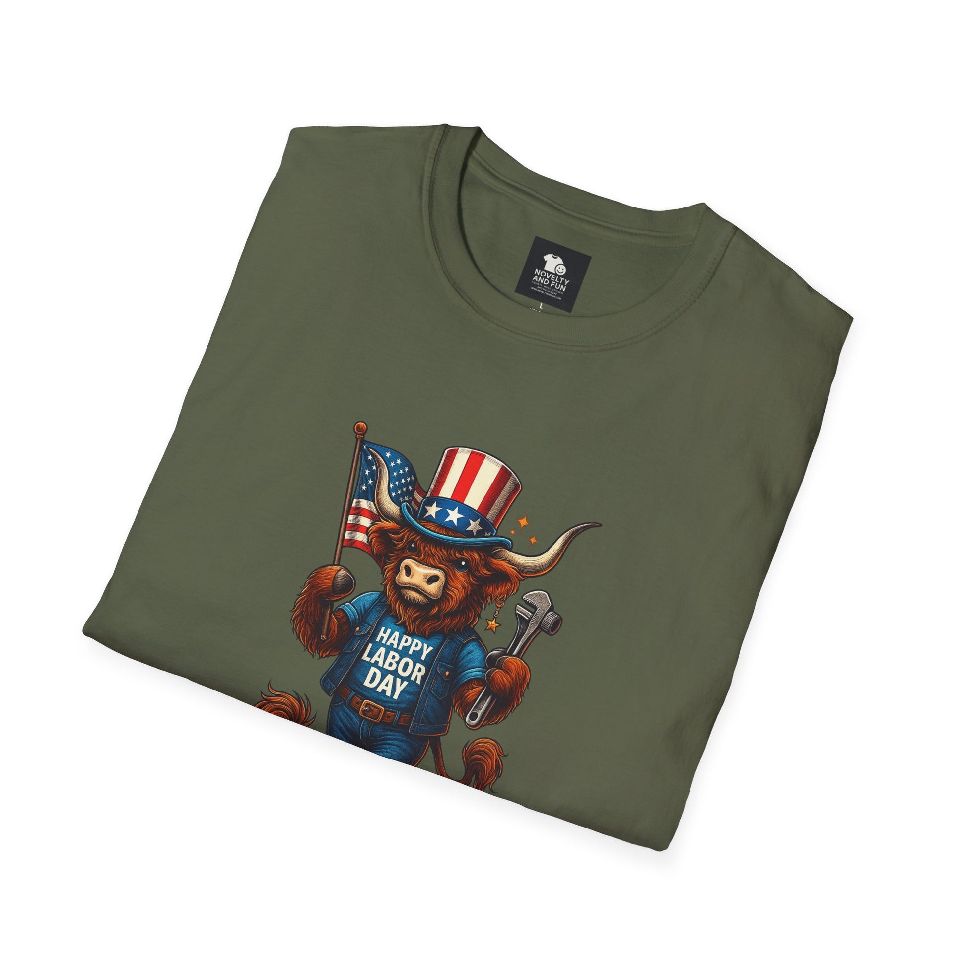 Happy Labor Day Highland Cow T-Shirt