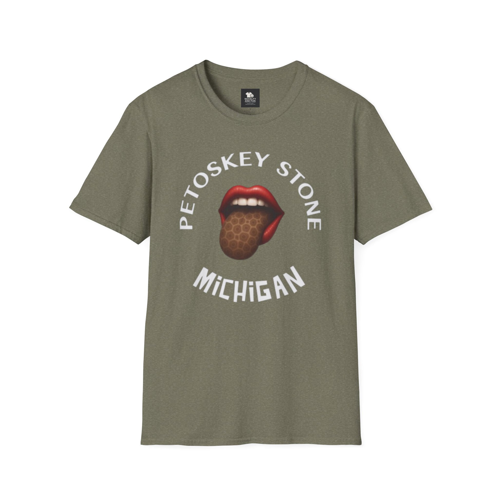Graphic Tee with Petoskey Stone Licker! Michigan Lake Style