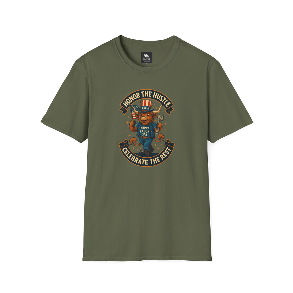 Celebrate Labor Day with Our Happy Highland Cow T-Shirt!