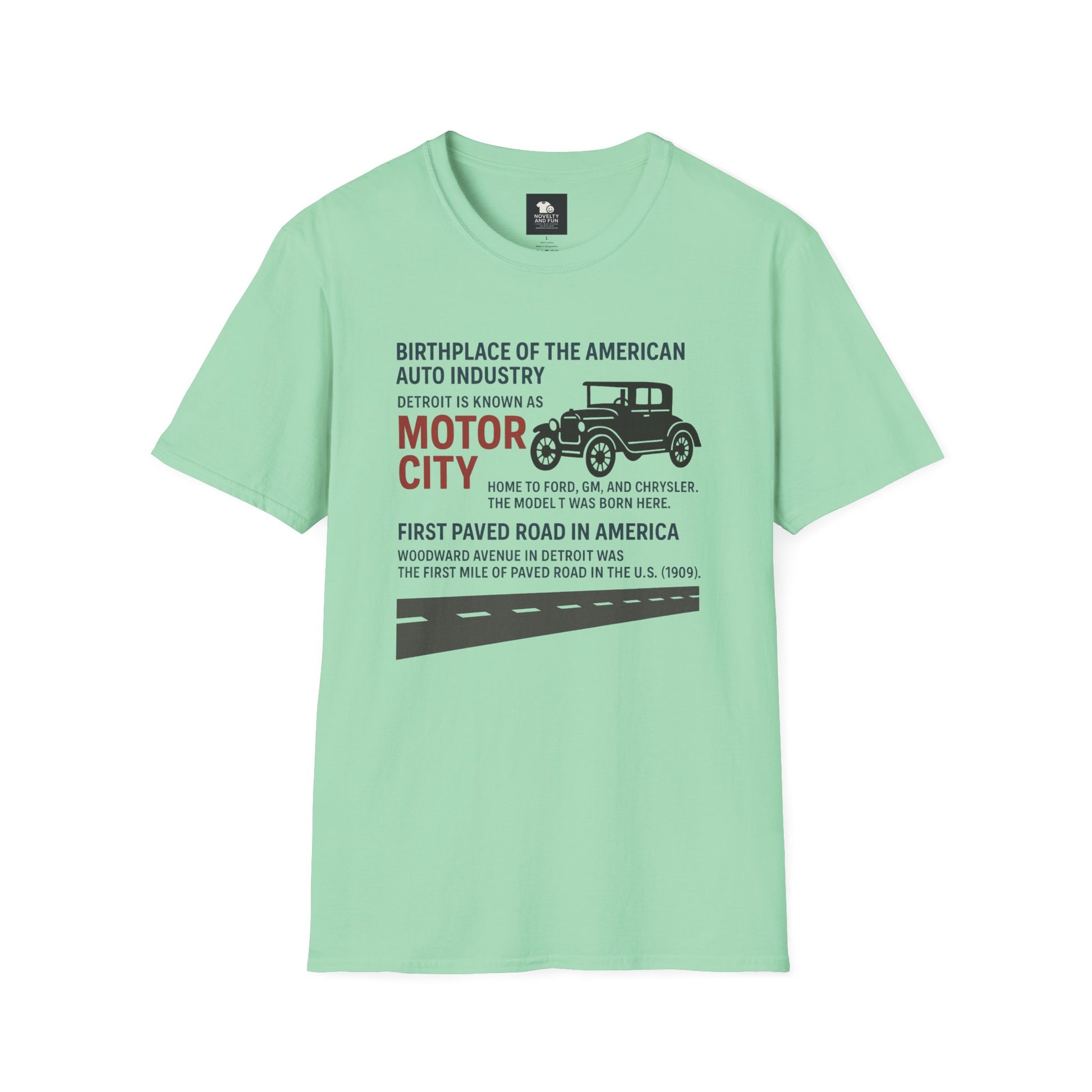 Motor City T-Shirt - Detroit Auto Heritage Vintage Car Lover Gift