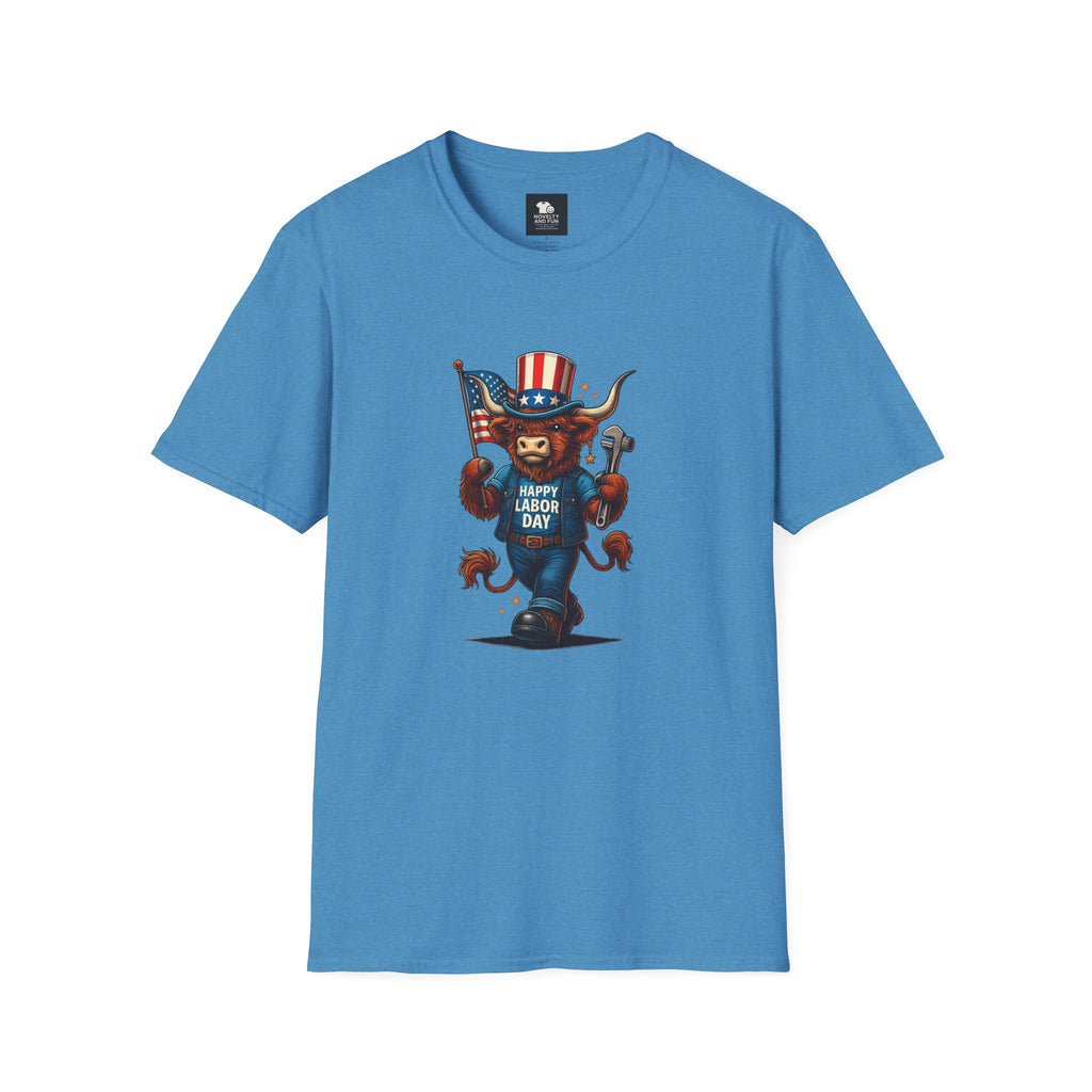 Happy Labor Day Highland Cow T-Shirt