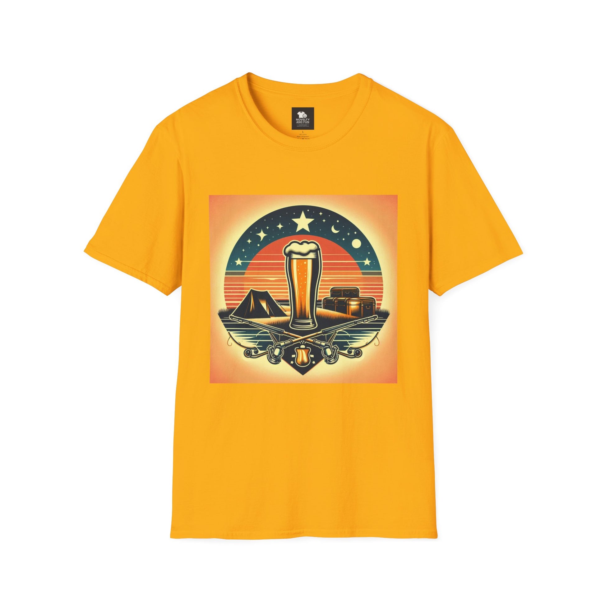 Vintage Beer Graphic Unisex T-Shirt | Retro Style Tee for Beer Lovers and Camping