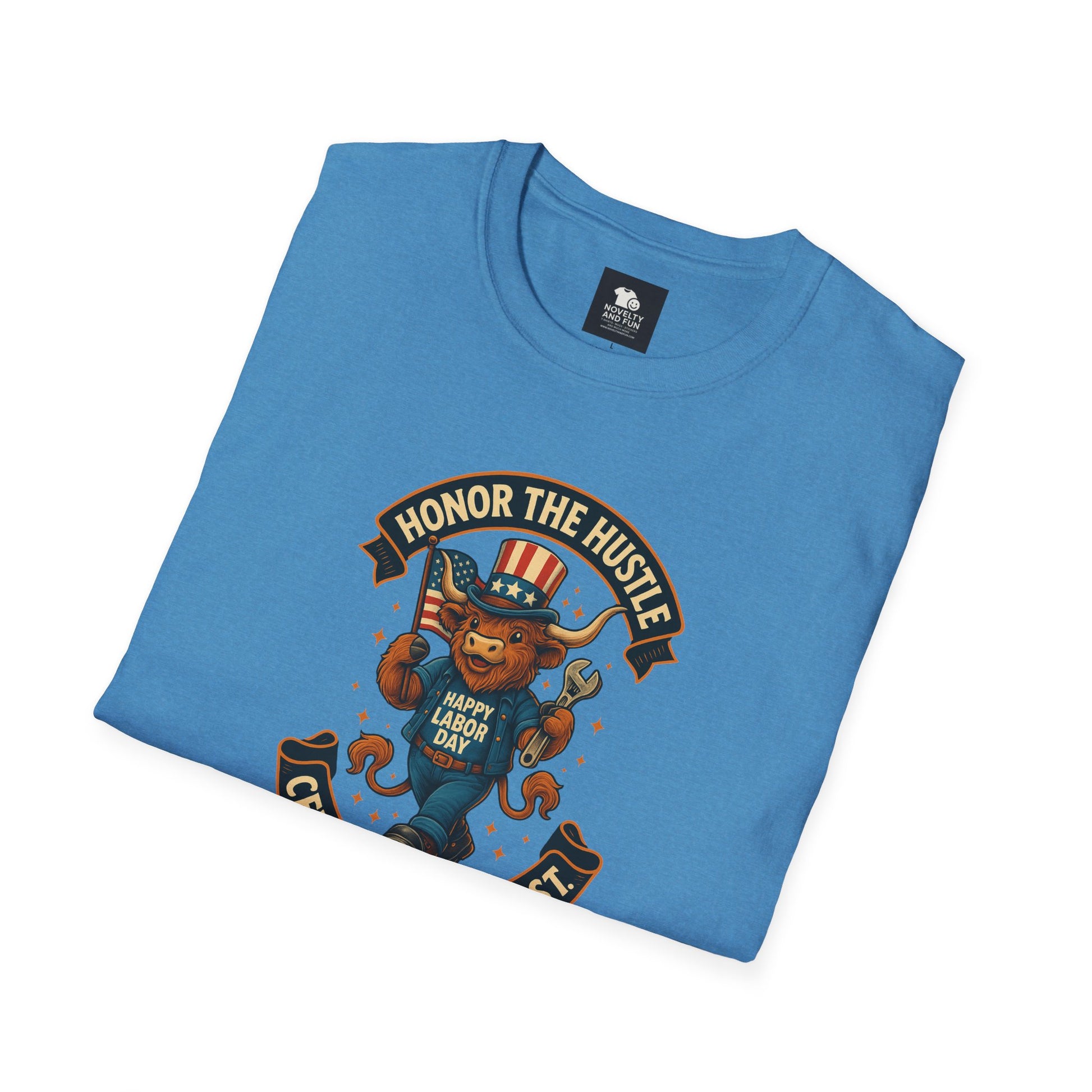 Celebrate Labor Day with Our Happy Highland Cow T-Shirt!