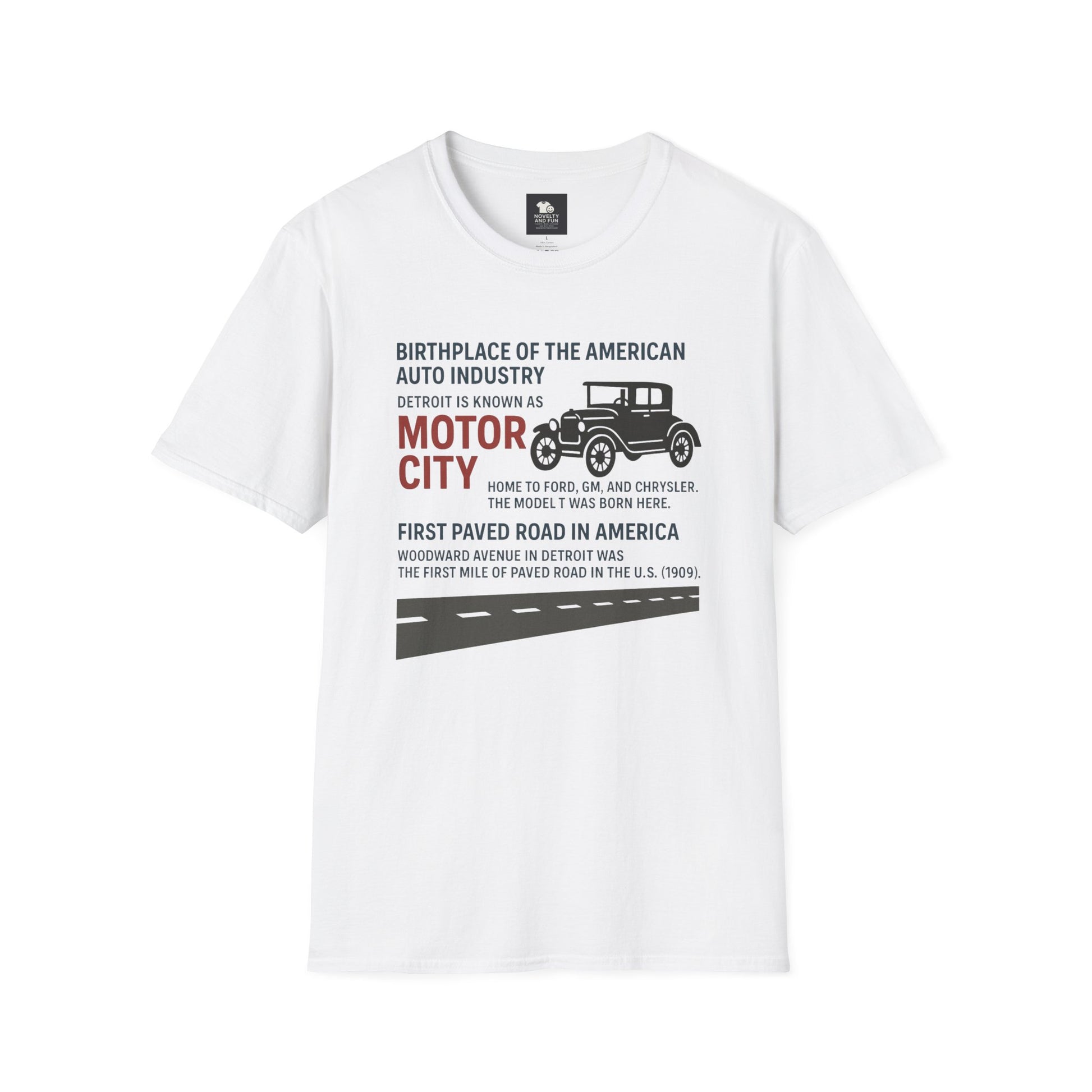 Motor City T-Shirt - Detroit Auto Heritage Vintage Car Lover Gift