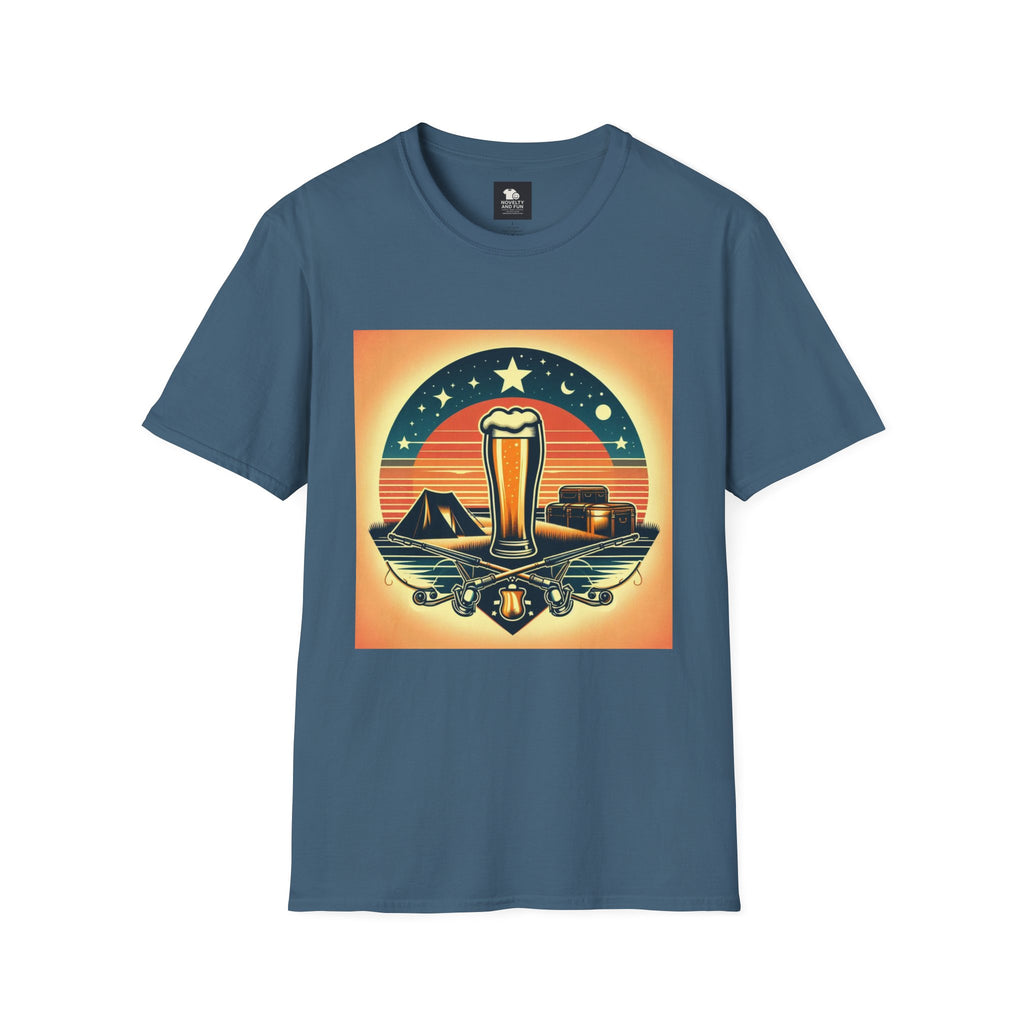 Vintage Beer Graphic Unisex T-Shirt | Retro Style Tee for Beer Lovers and Camping