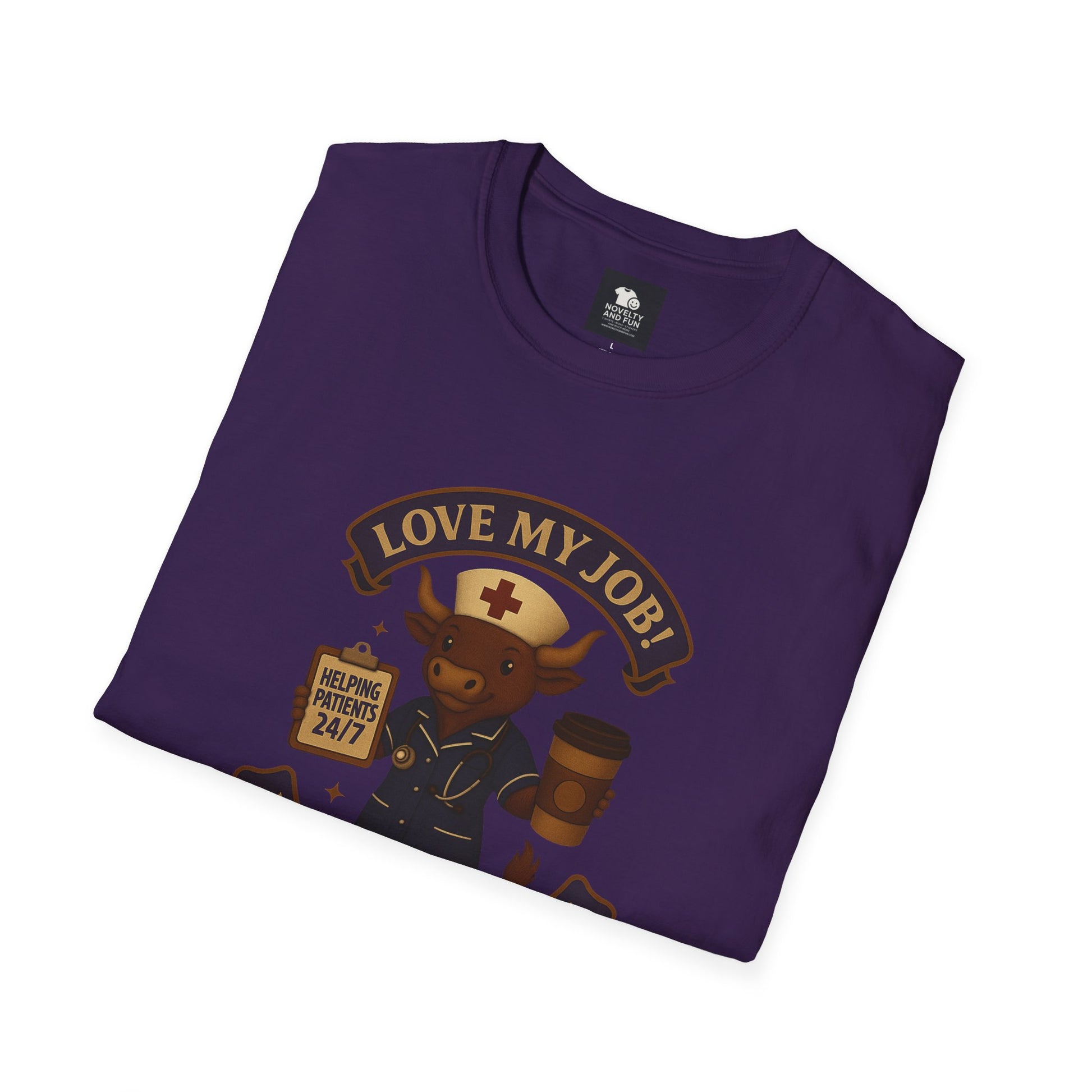 Funny Nurse Coffee Lover T-Shirt - Unisex Softstyle