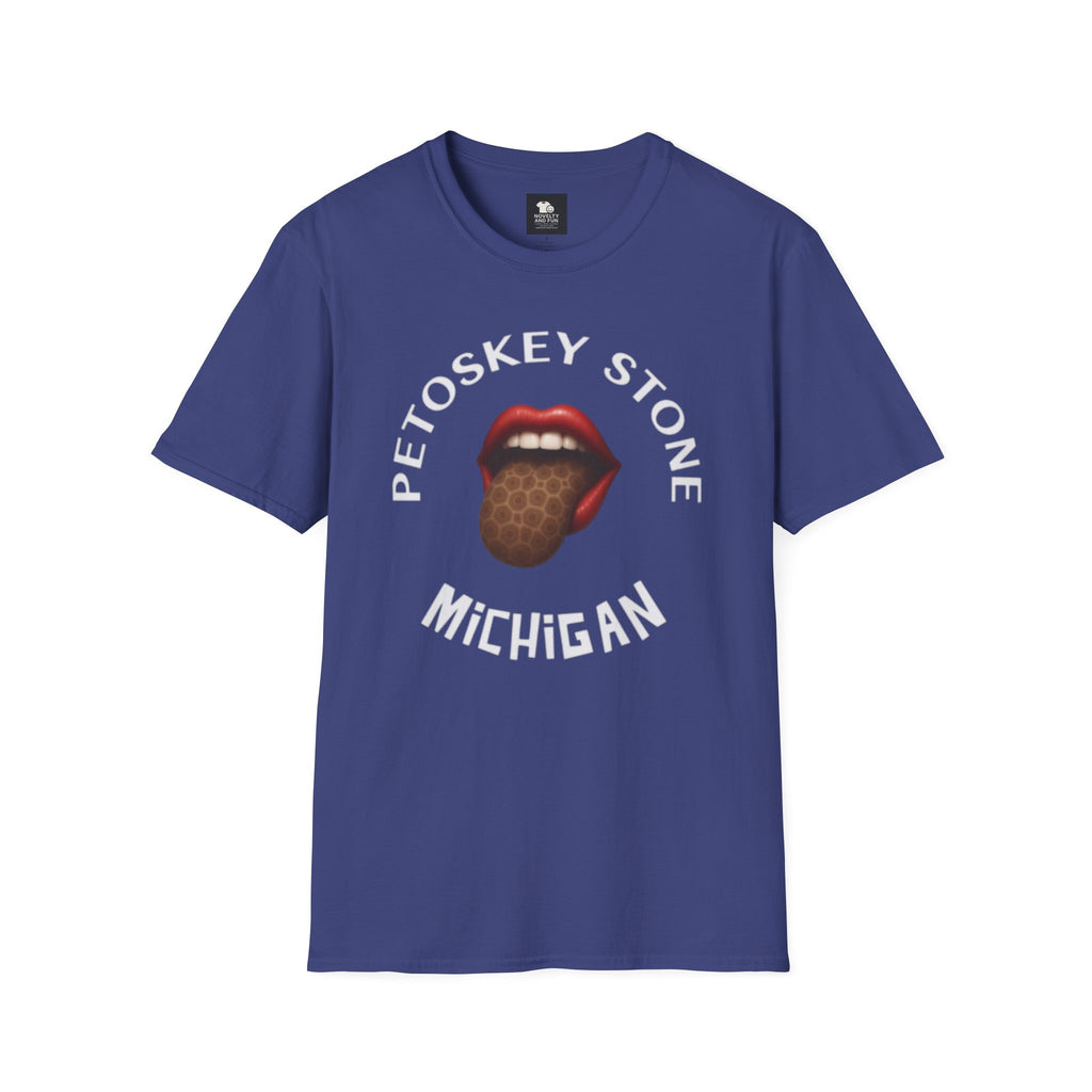 Graphic Tee with Petoskey Stone Licker! Michigan Lake Style