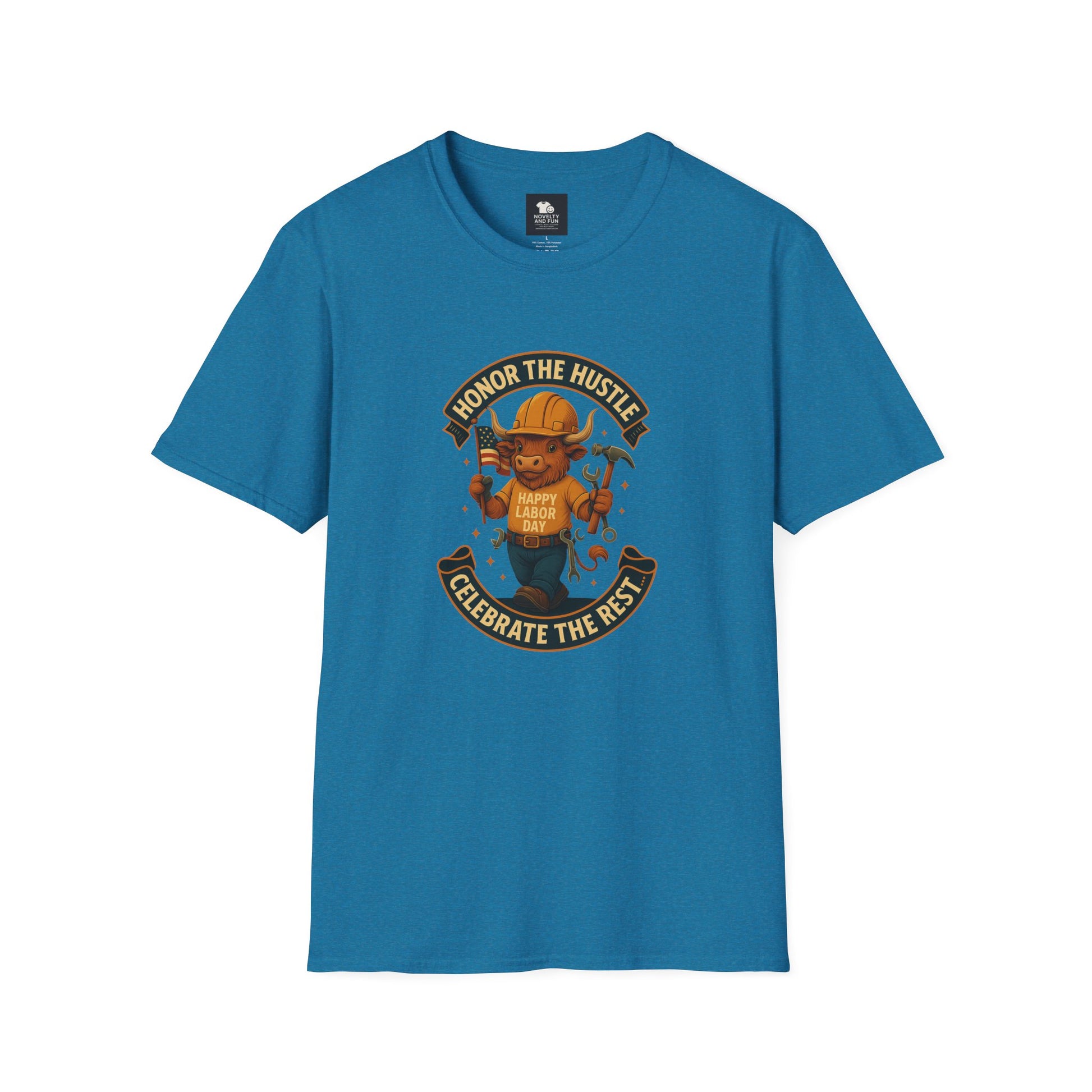 Honor The Hustle Unisex Graphic T-Shirt - Labor Day Construction Tee