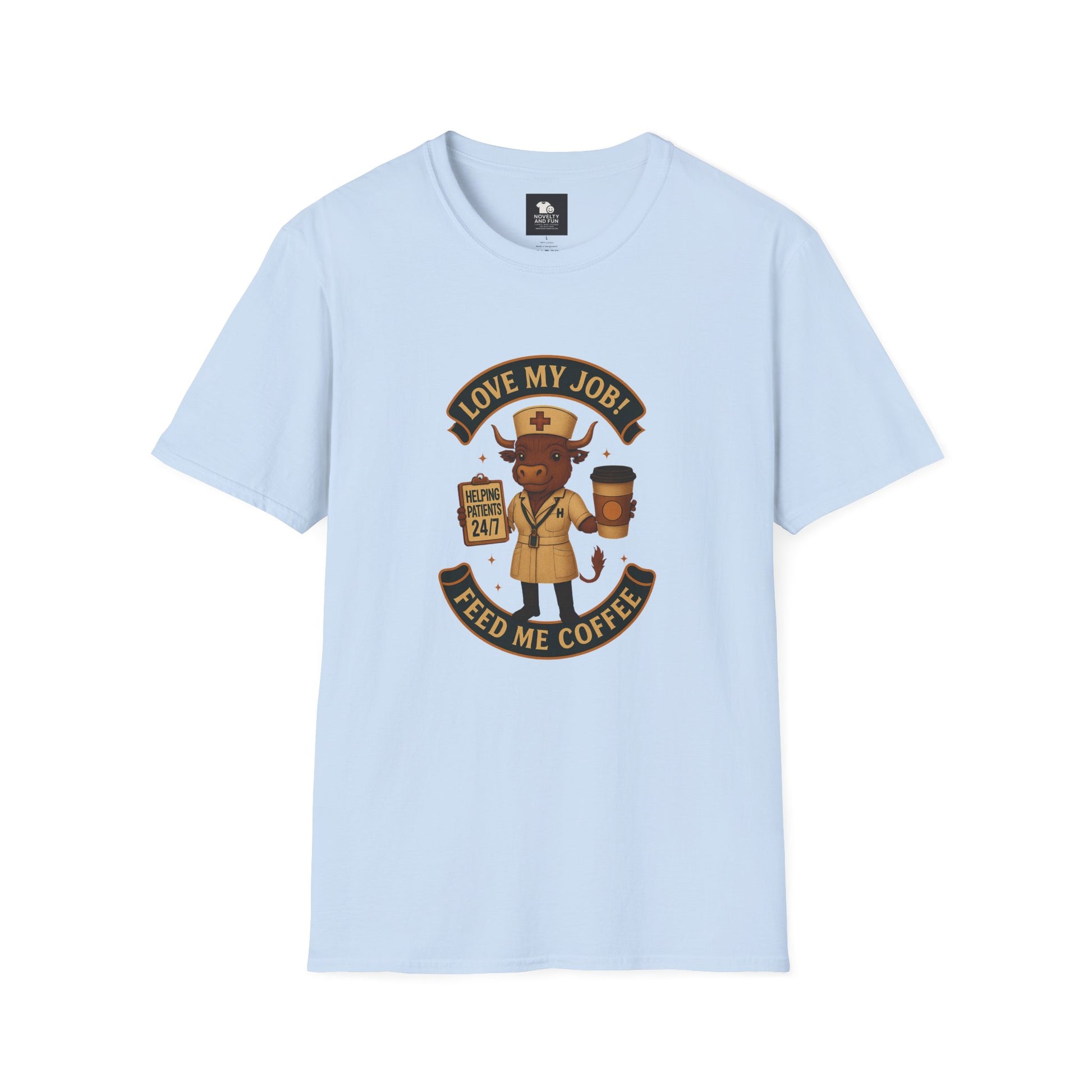 Funny HCA Highland Cow Coffee Lover Softstyle T-Shirt