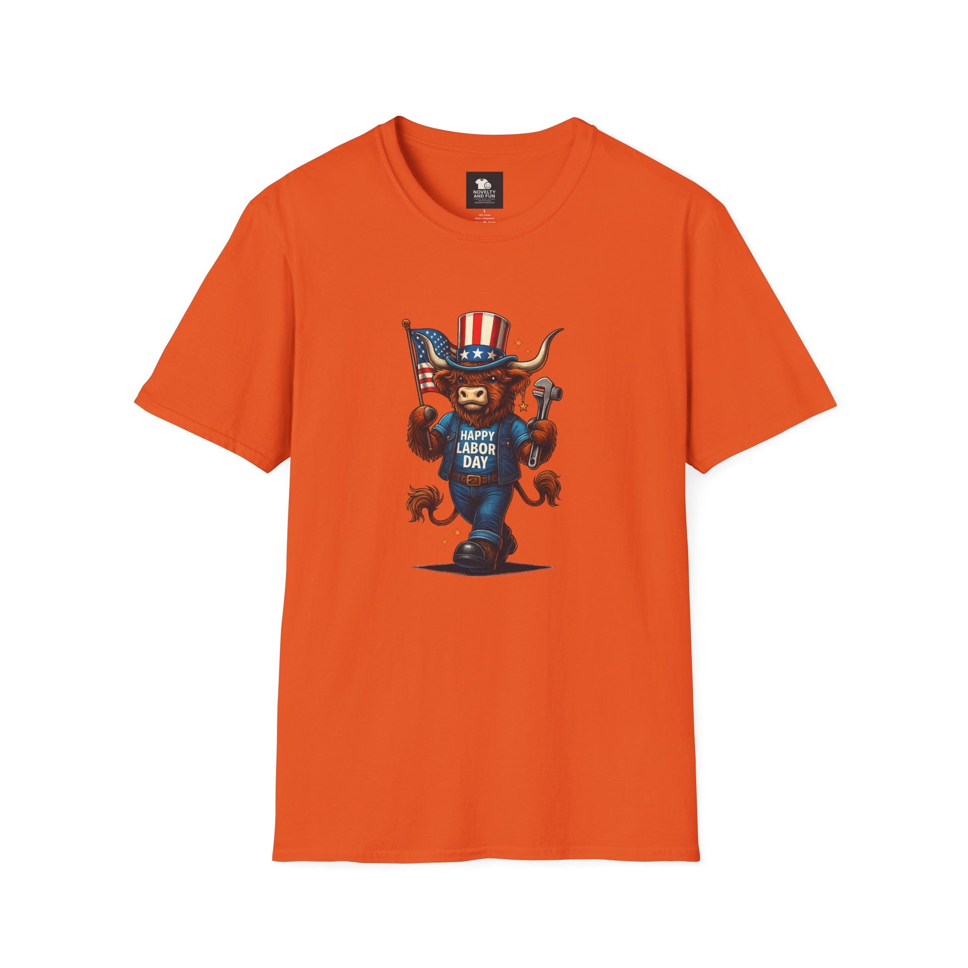 Happy Labor Day Highland Cow T-Shirt