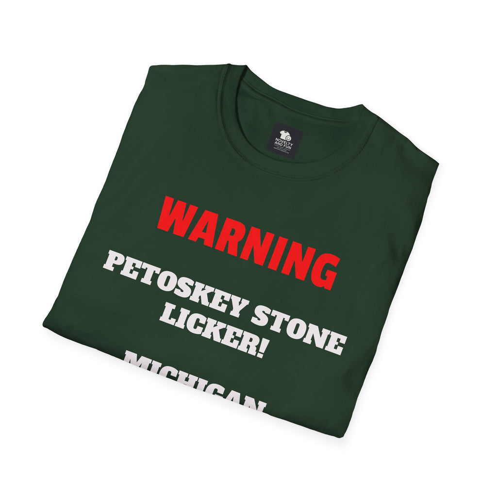 Petoskey Stone Licker Unisex Softstyle T-Shirt - Perfect for Michigan Lovers