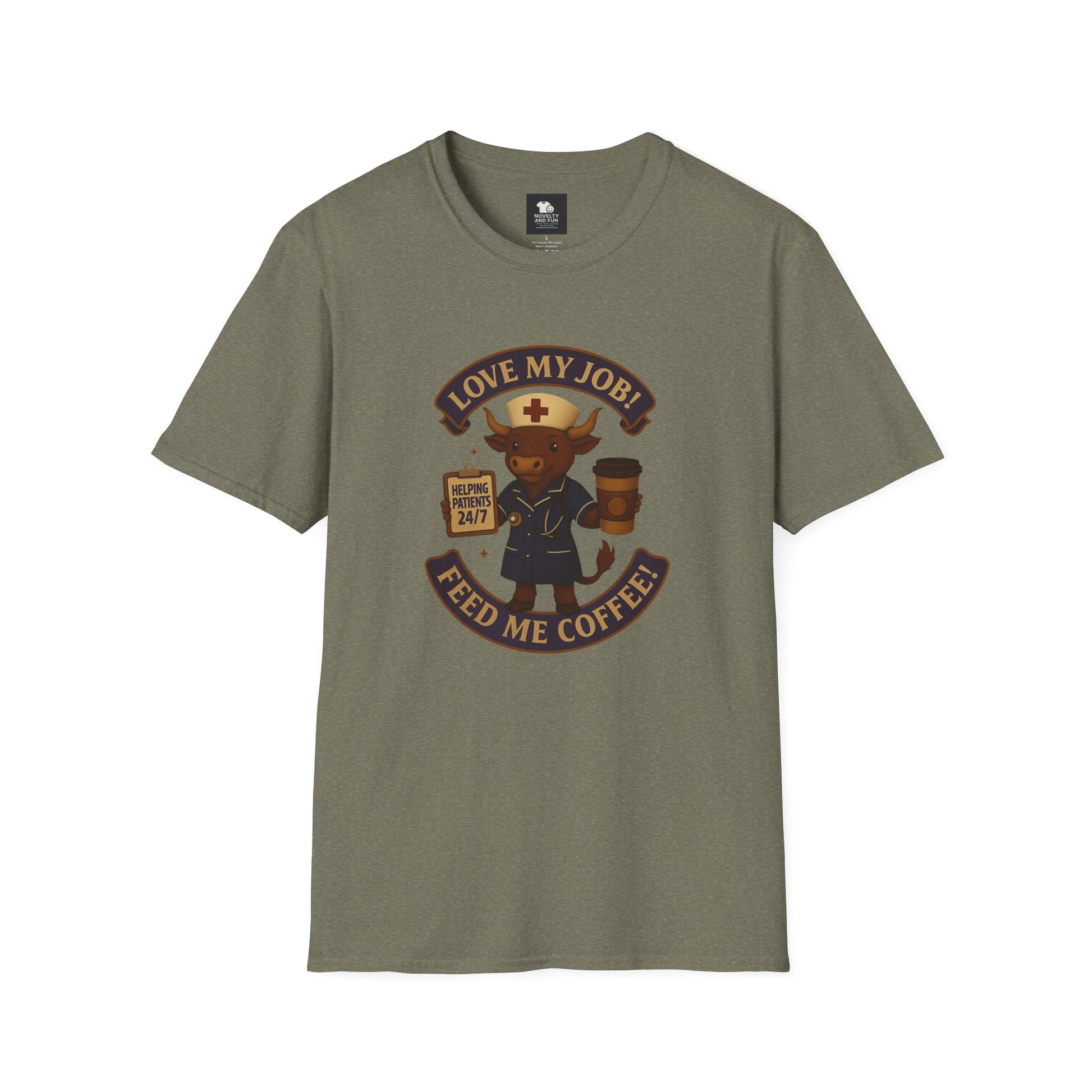 Funny Nurse Coffee Lover T-Shirt - Unisex Softstyle