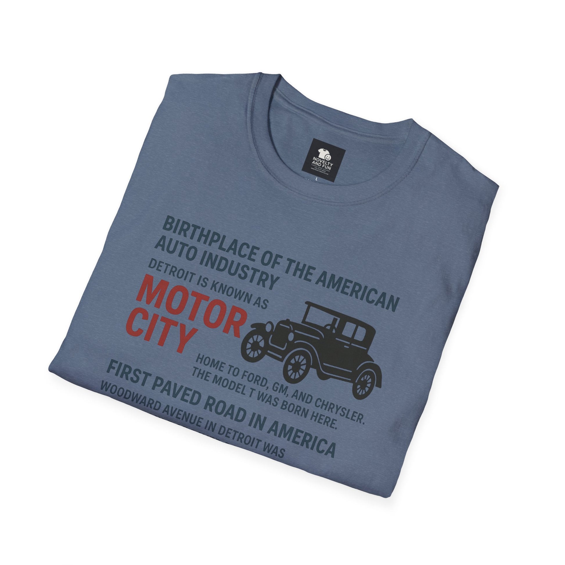Motor City T-Shirt - Detroit Auto Heritage Vintage Car Lover Gift