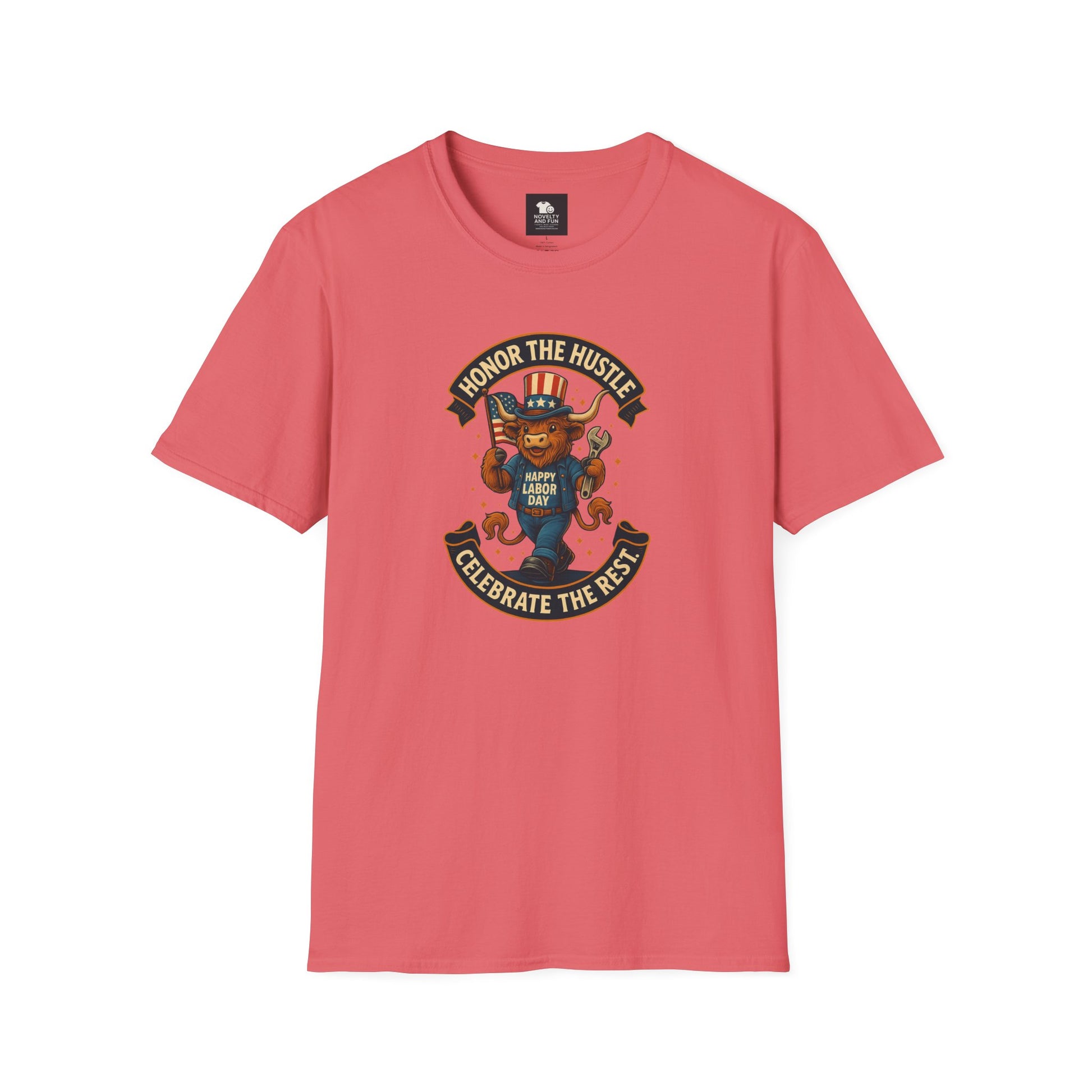 Celebrate Labor Day with Our Happy Highland Cow T-Shirt!
