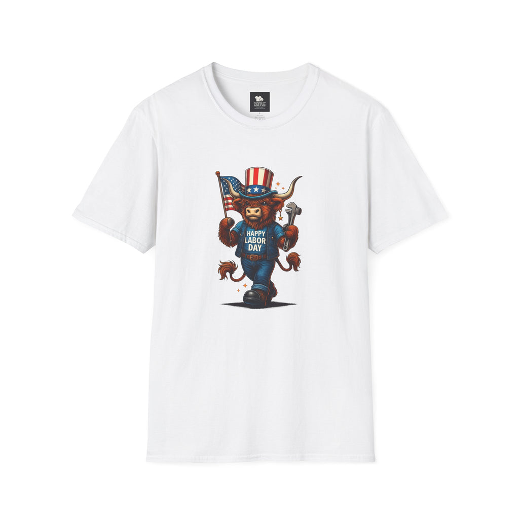 Happy Labor Day Highland Cow T-Shirt