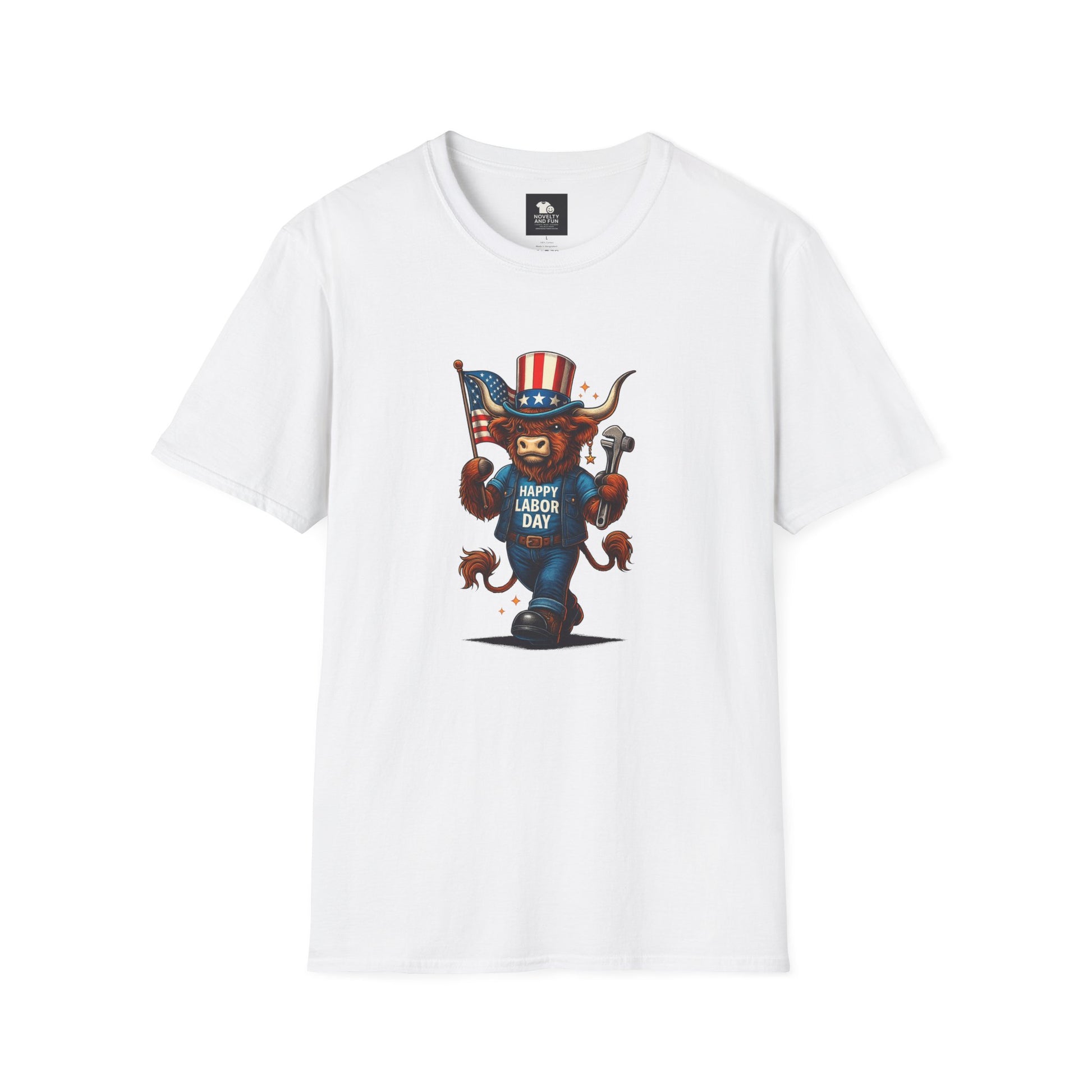 Happy Labor Day Highland Cow T-Shirt