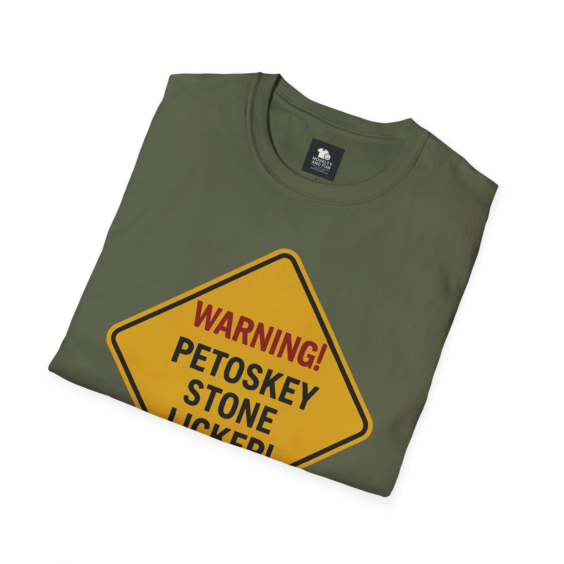 Warning! Contains Petoskey Stone Licker T-Shirt, Funny Gift, Unisex Tee, [...]